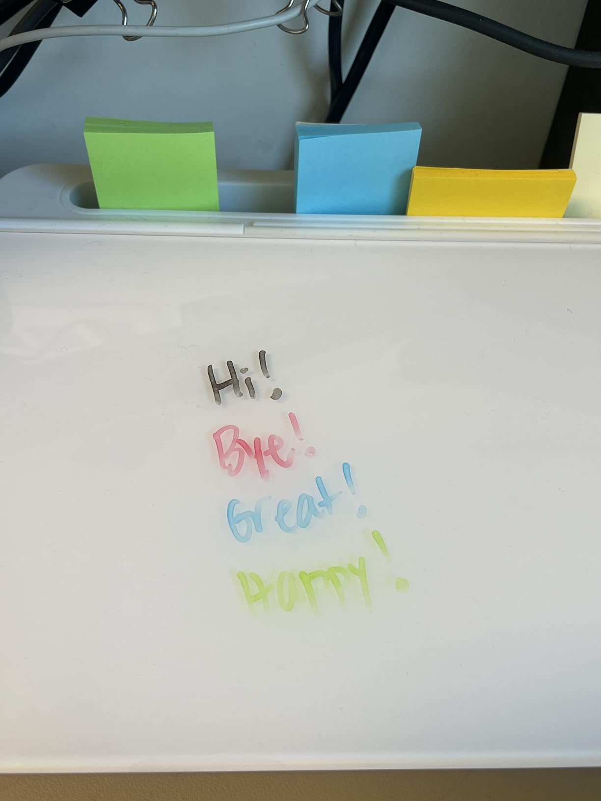TSJ OFFICE Small Desktop Whiteboard -Glass Dry Erase Board Computer Keyboard Stand White Board Surface Pad with Drawer, Desk Organizers with Accessories for Office, Home, School Supplies - White customer photo 2