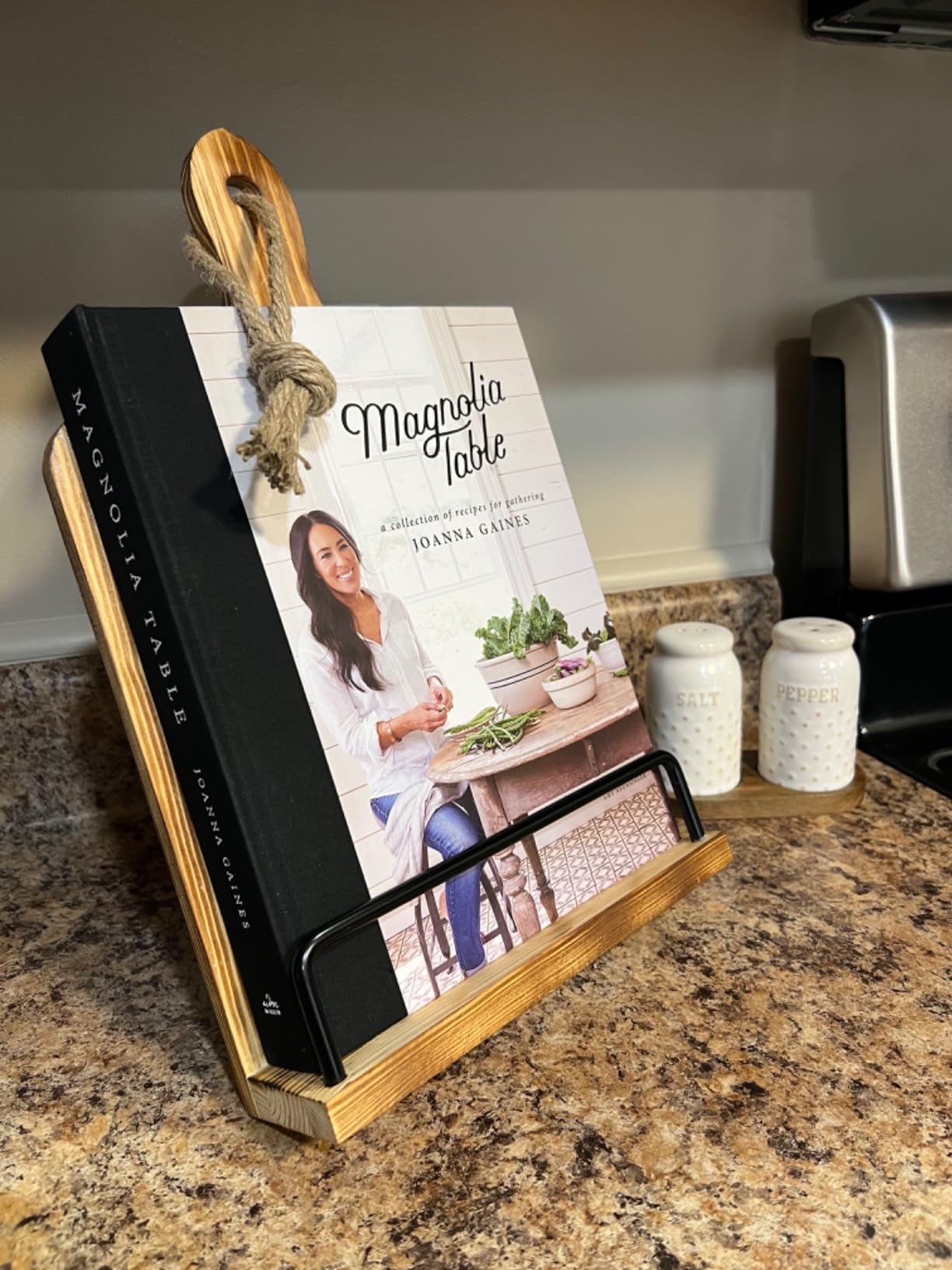Soligt Cookbook Stand for Kitchen Counter - Brown customer photo 2