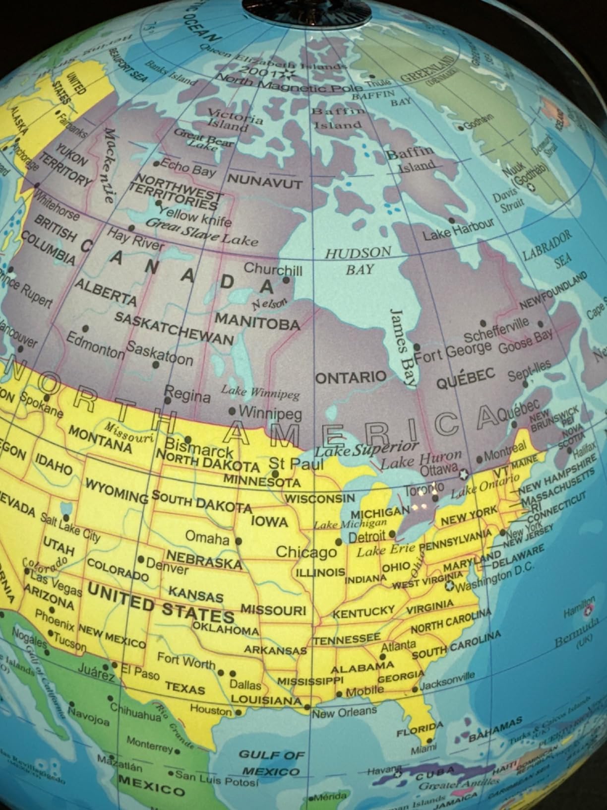 POOCCI 8-Inch Illuminated World Globe for Kids and Adults, Writable Political Map with LED Night Light, Magnifying Glass and Marker, Educational Globe for Home and Classroom customer photo 1