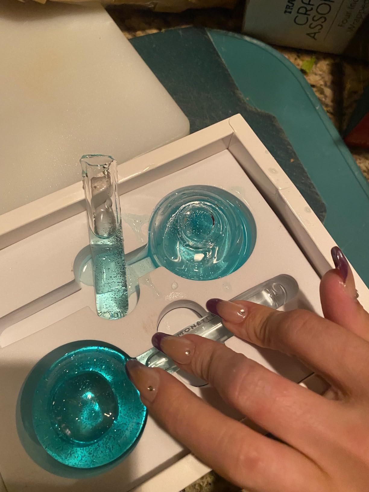 MonétBeauty Tighten Skin, Depuff & Sinus Relief? Try Ice Globes for Face, Freezer Safe Facial Globes for Daily Beauty Routines, Face Roller to Enhance Circulation and Complexion - Blue customer photo 2