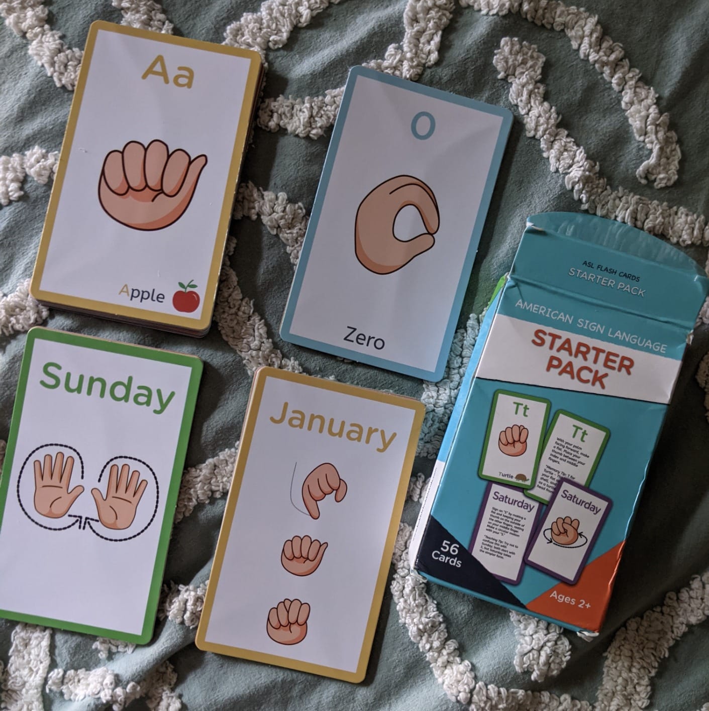 Hubble Bubble Kids American Sign Language Cards for Toddlers and Beginners - 180 ASL Flash Cards for Babies, Toddlers, Kids, ABC Flash Card for Deaf Children Include Starter, Vocab, and Sight Words customer photo 1