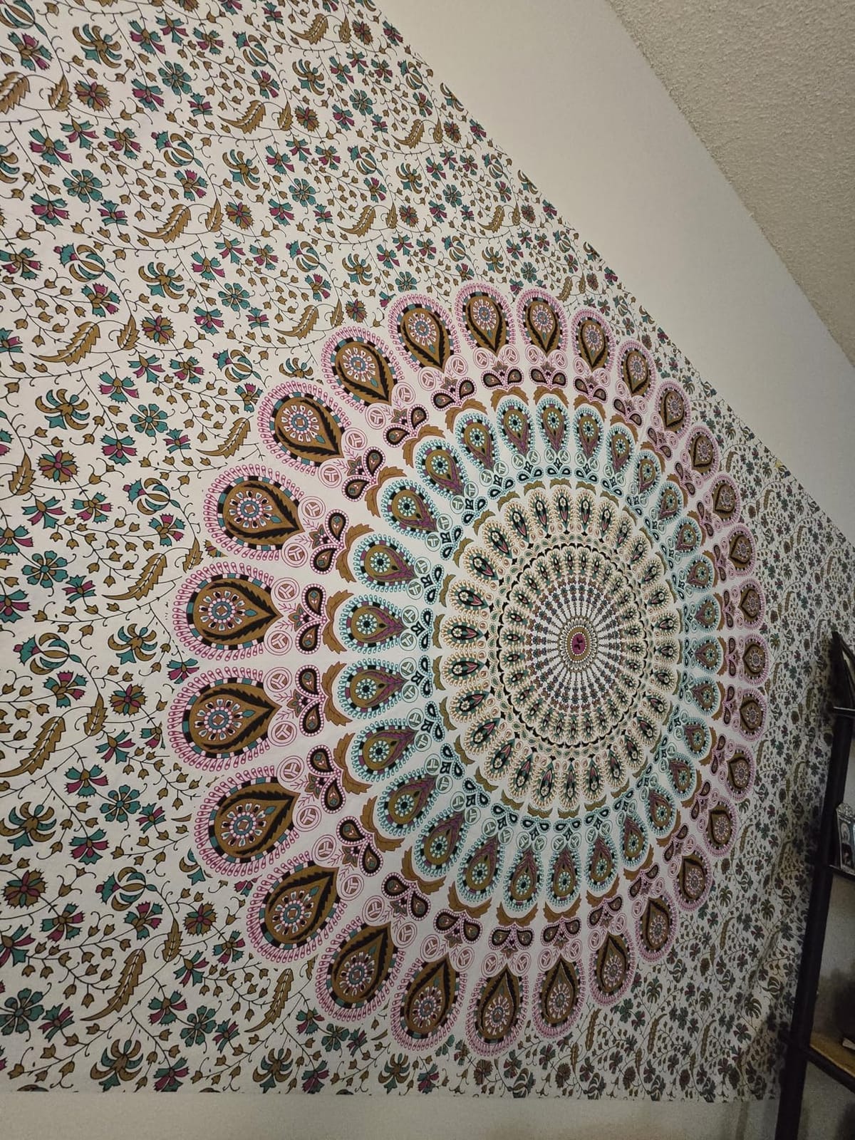 Bless International-Organic-Cotton-Golden-Blue-Handmade-Mandala-Tapestry customer photo 2