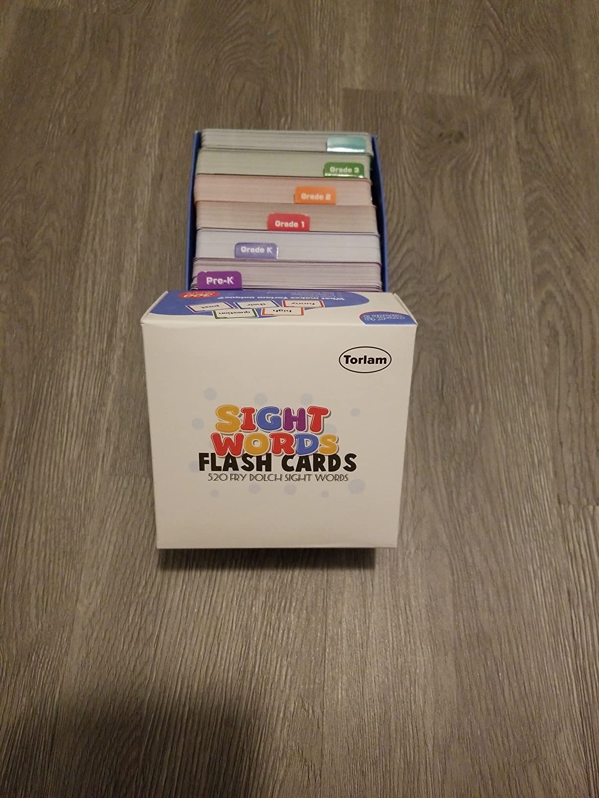 Torlam 520 Sight Words Flash Cards Kindergarten Homeschool Supplies with Card Folders & Rings - High Frequency Site Word for Pre-k Kindergarten 1st 2nd 3rd Grade customer photo 2