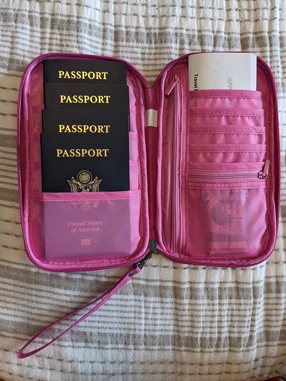 Family Passport Holder Organizer, RFID Blocking Travel Document Case, Lightweight Large Passport Cover Case Waterproof Bag Document Organizer for Women & Men customer photo 1