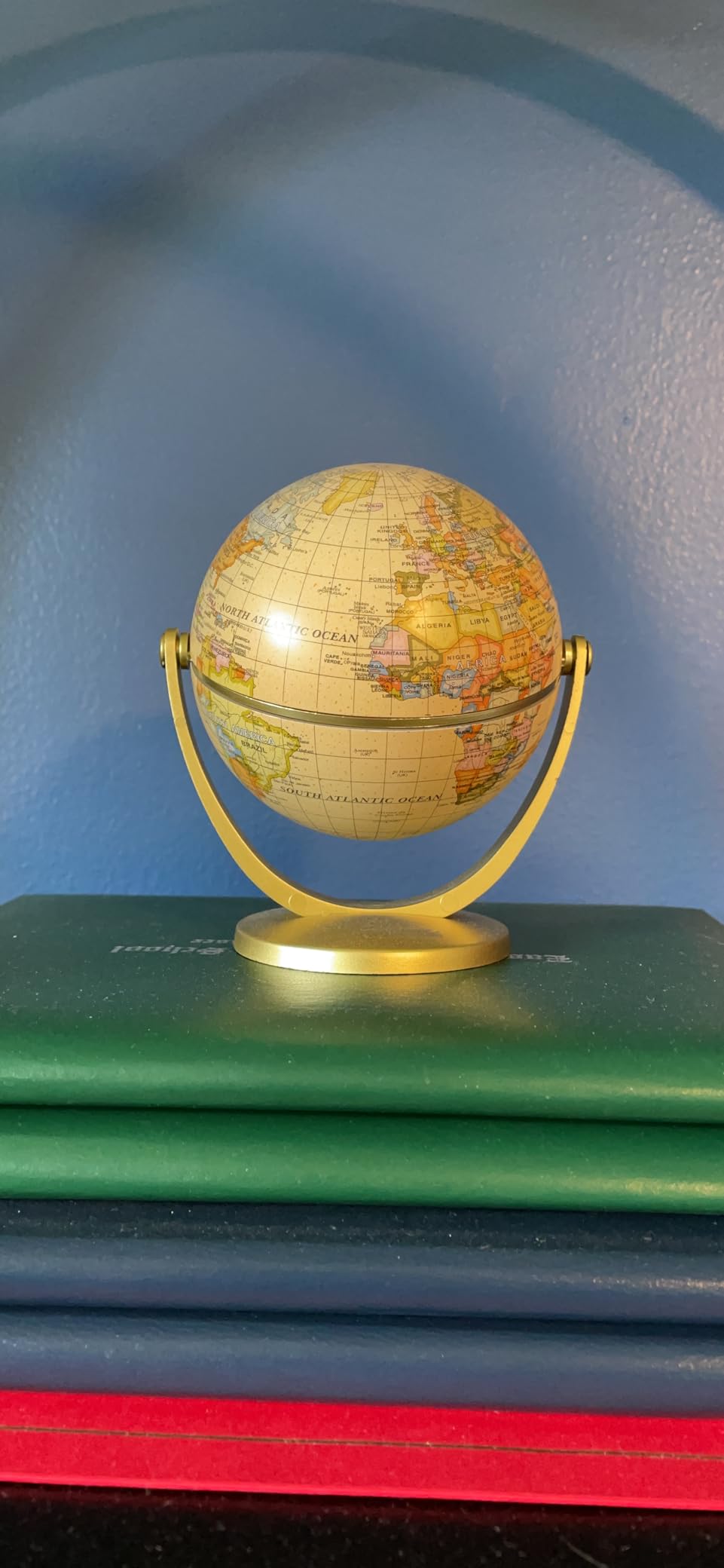 Annova Mini Antique Globe 4-inch / 10 cm - Swivels in All Directions Educational, Decorative, Unique, Small World, Desktop, Vintage (Mini Globe 4