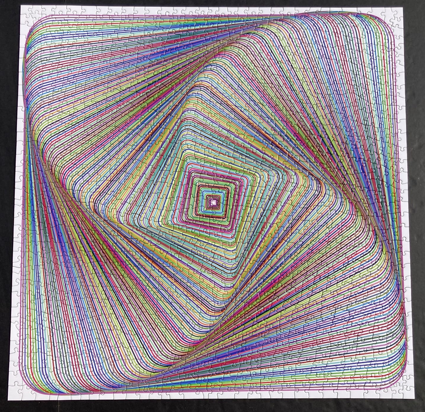 Bgraamiens Puzzle-Twisted 3D Colorful squares-1000 Pieces Square Puzzle Color Challenge Jigsaw Puzzles for Adults customer photo 2