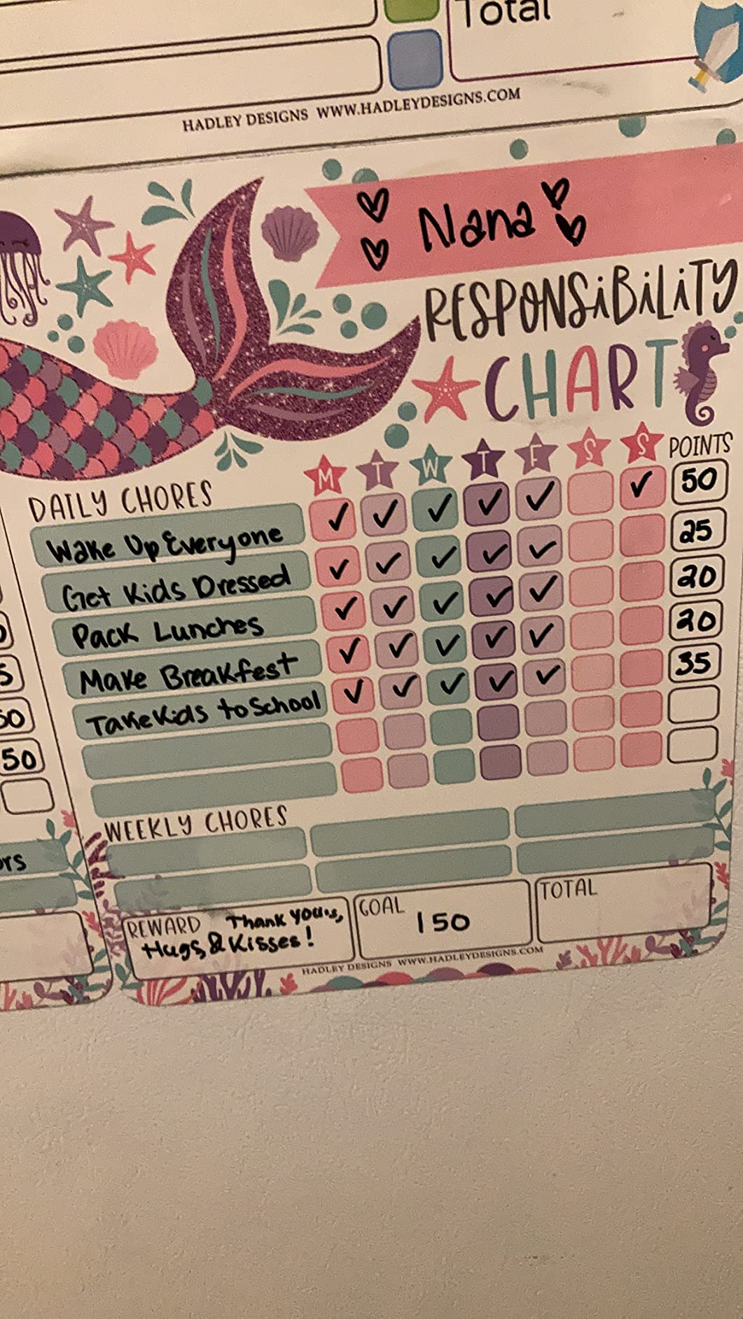 Magnetic Chore Chart for Kids Dry Erase Reward Chart for Home and Classroom customer photo 1