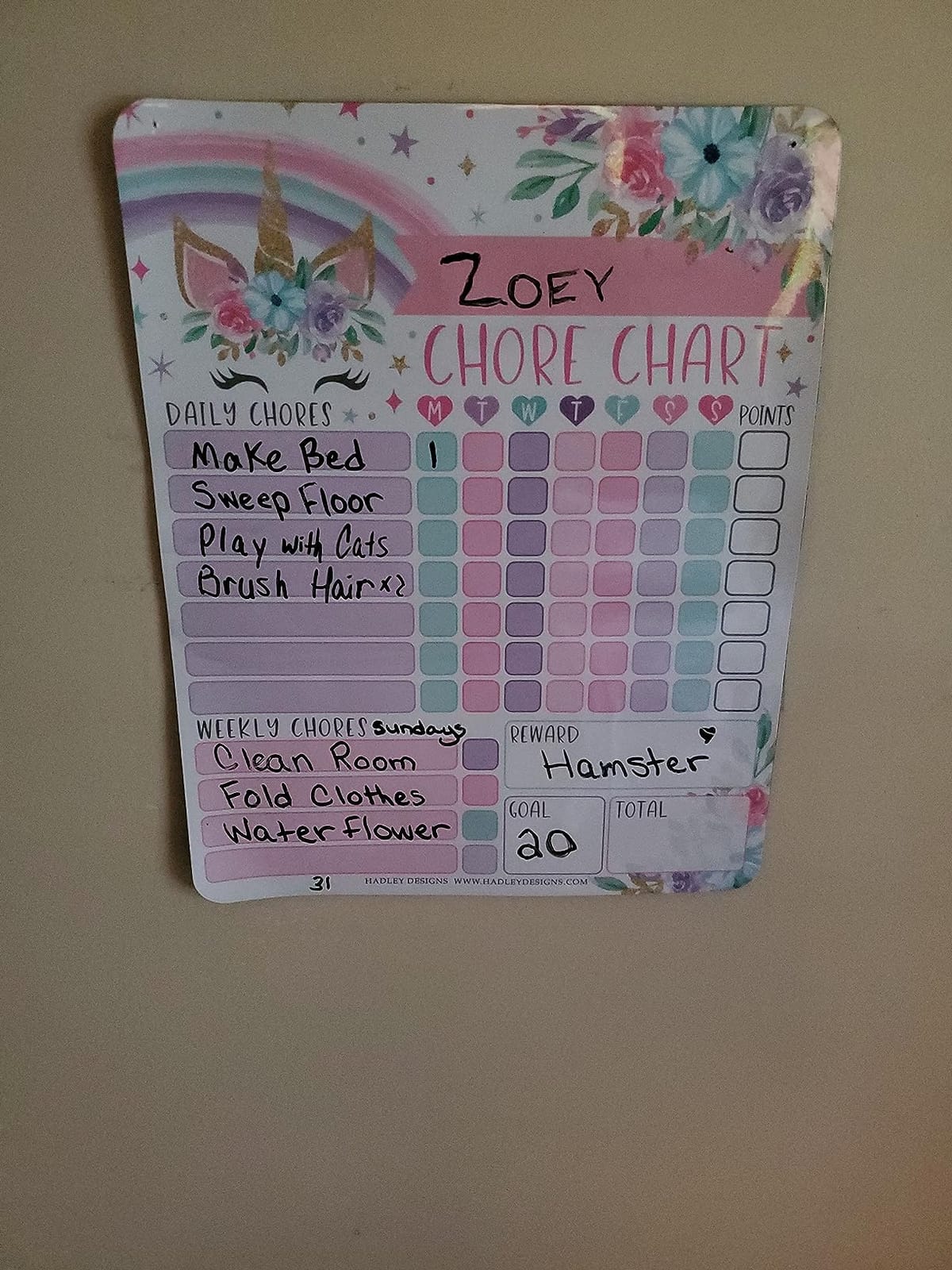 Magnetic Chore Chart for Kids Dry Erase Reward Chart for Home and Classroom customer photo 2