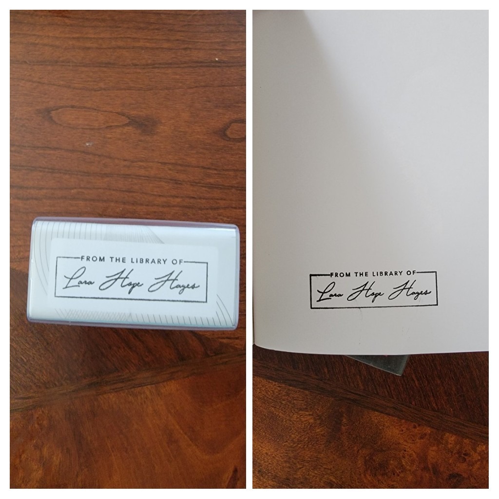 Stamp by Me | Custom Library Stamp | Book Stamp | Library of Stamp | This Book Belongs to | Monogram self-Inking or Wood Handle Mark | Custom Rubber Embosser | Bookplate Mark | Round customer photo 2