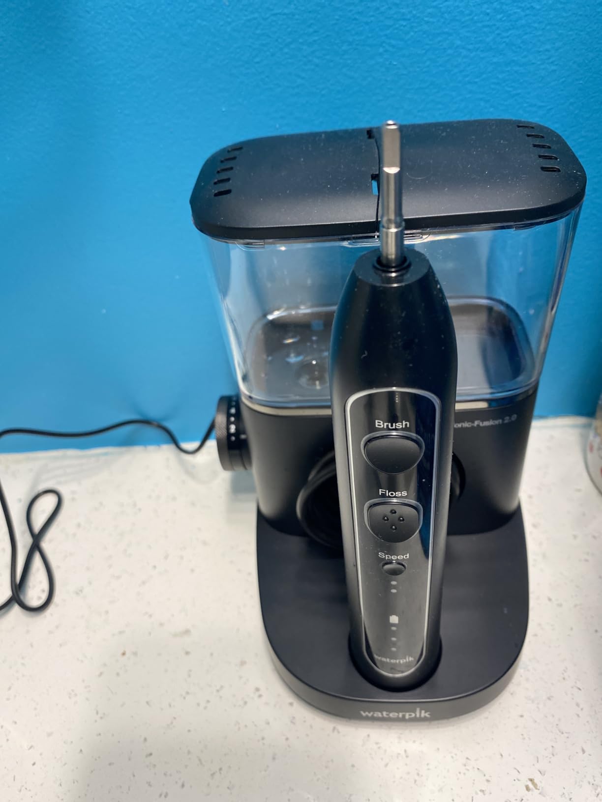 Waterpik Sonic-Fusion Flossing Electric Toothbrush Water Flosser, White customer photo 2