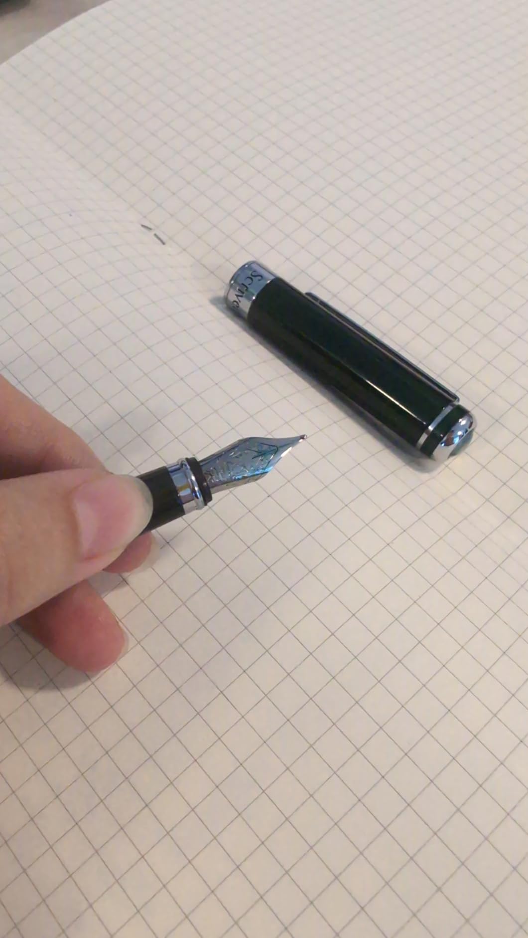Scriveiner Midnight Blue Fountain Pen - Stunning Luxury Pen with Chrome Appointments, Schmidt Nib (Medium), Best Pen Gift Set for Men & Women, Professional, Executive, Office, Nice Pens customer photo 2