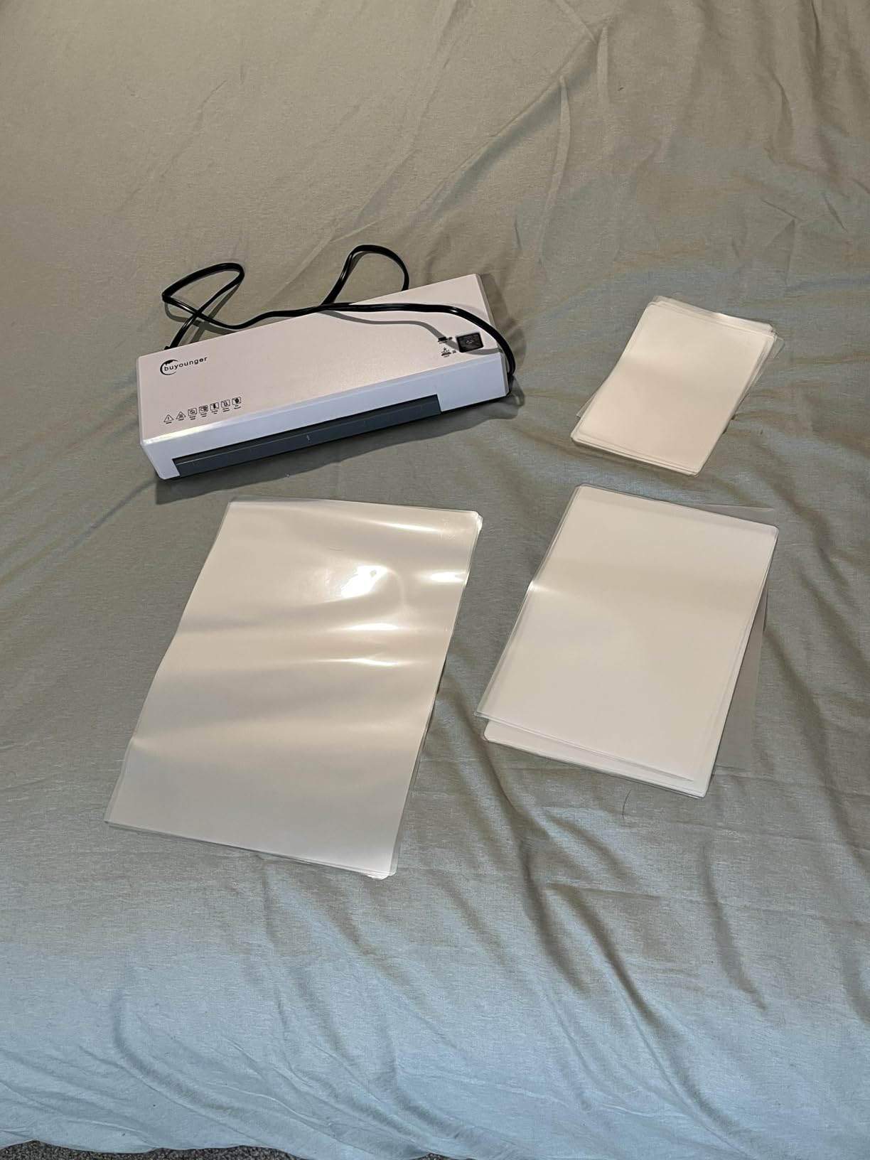 Buyounger 9 Inch Thermal Laminator Machine Set with 40 Sheets customer photo 2