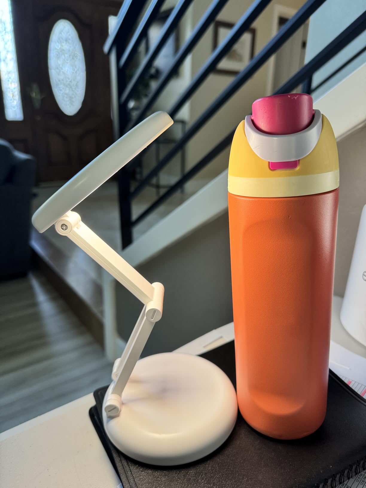 One Fire Rechargeable Table Lamp, 3600mAh Battery Operated Lamp Dorm Lamp customer photo 1