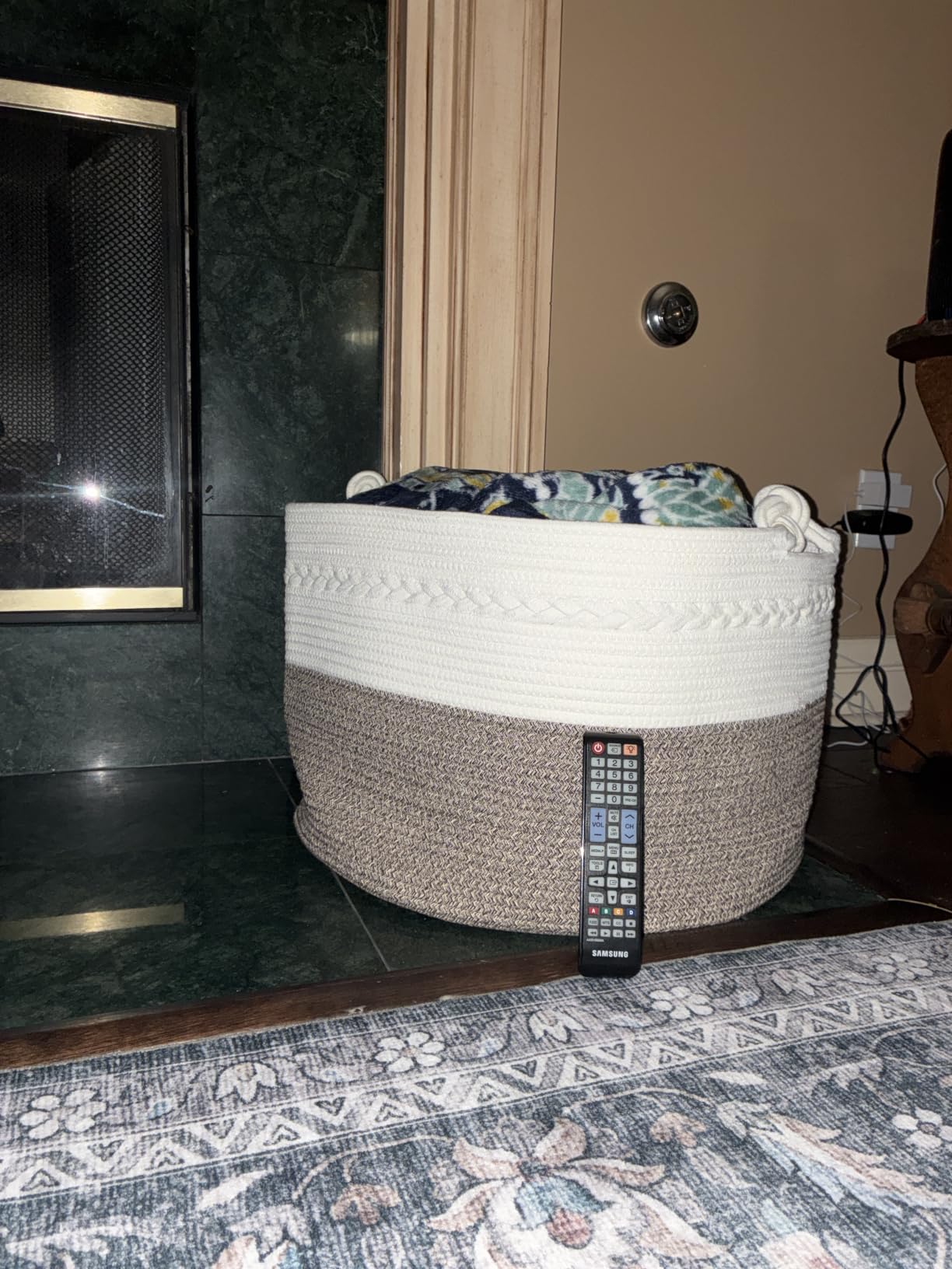 KAKAMAY Large Blanket Basket (20