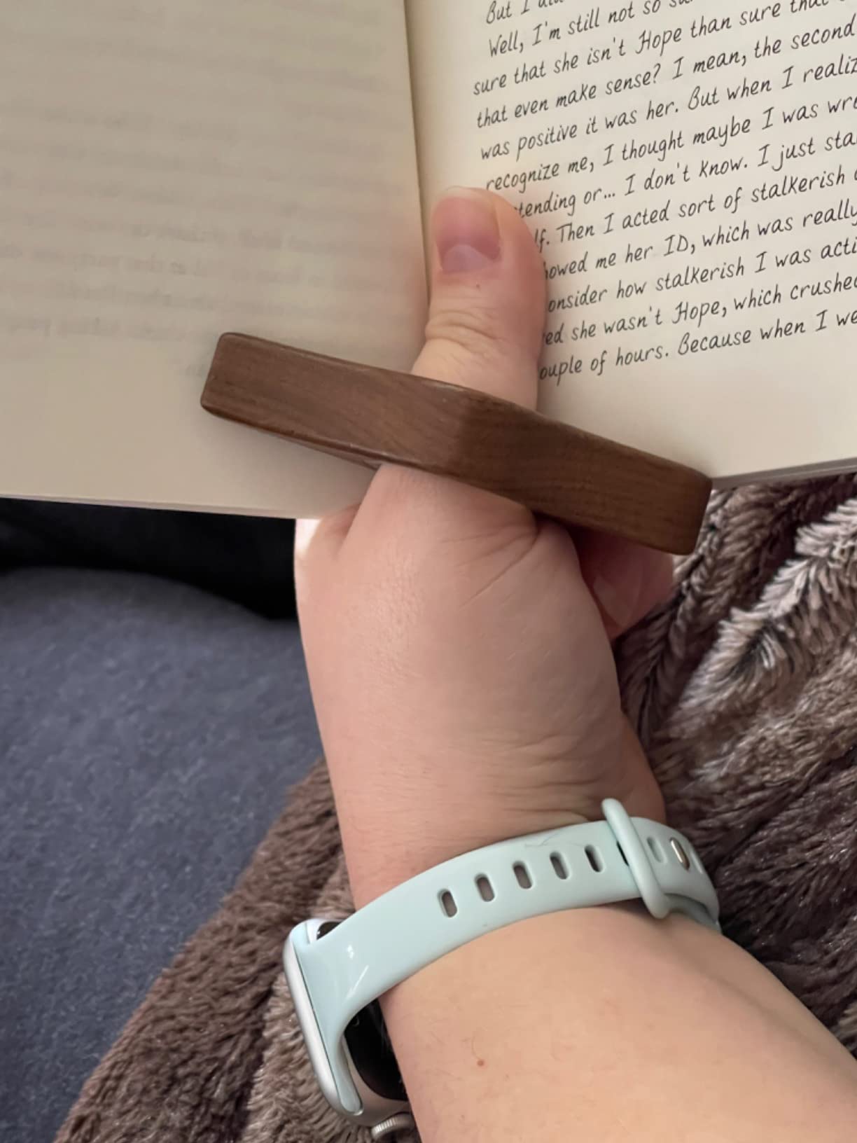 Book Page Holder with 5 Adjustable Rings, Handmade Natural Walnut Thumb Bookmark for Keep Book Open customer photo 1