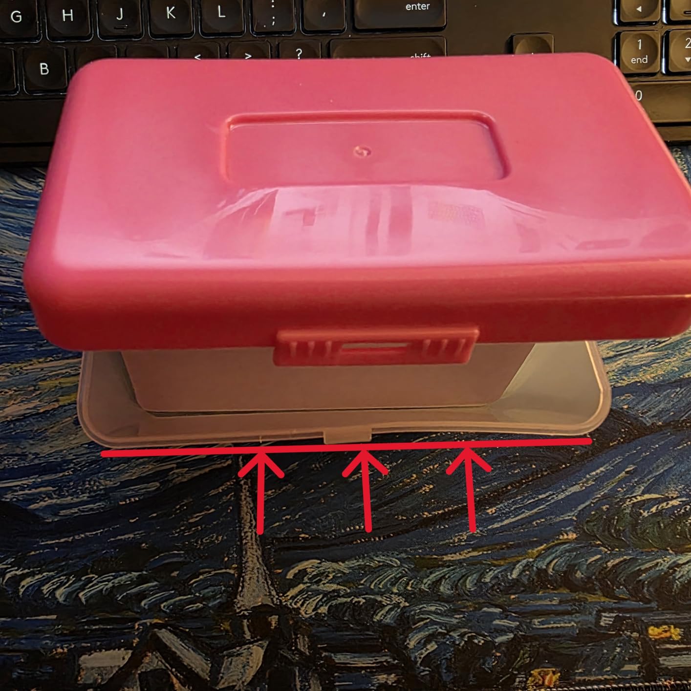 Enday Index Card Box Pink 3x5 Index Card Holder, Index Card Organizer, Flash Card Holder, Holds 250 Cards. customer photo 1