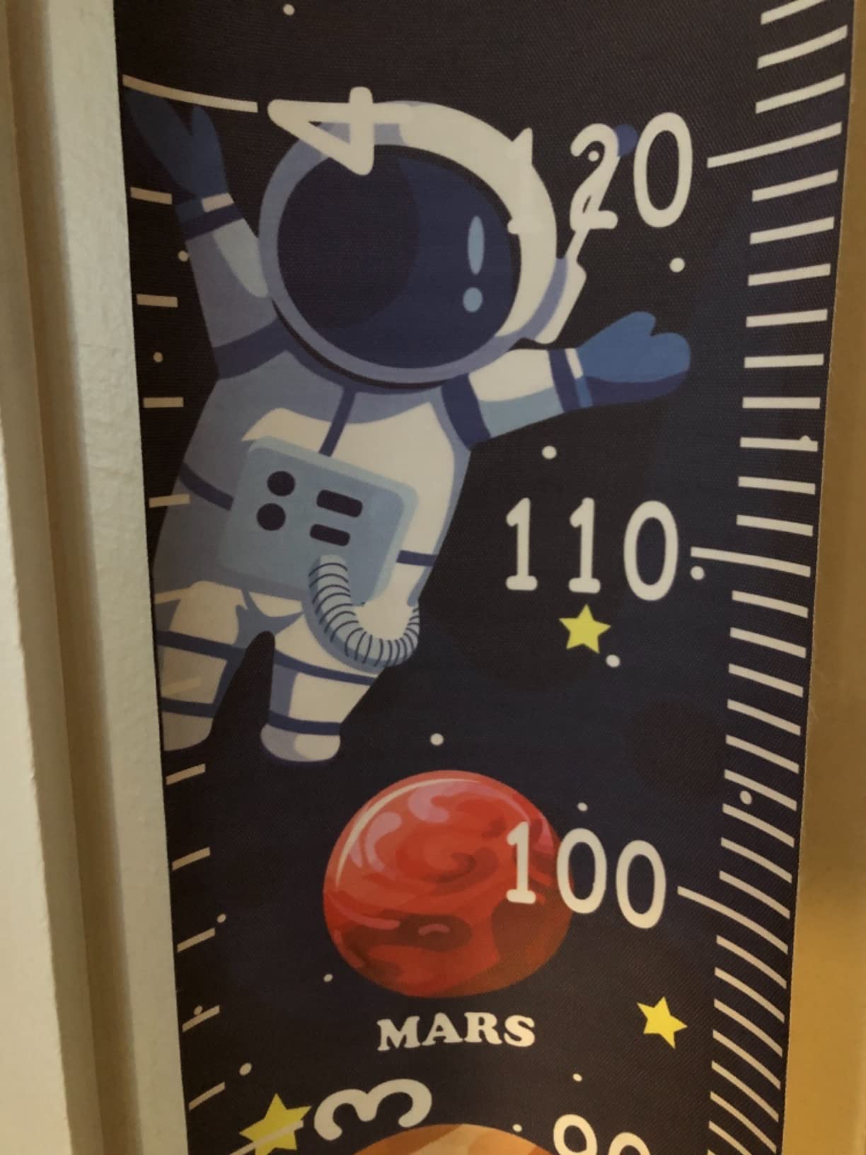 HIFOT Kids Growth Chart Height Measuring Chart, Outer Space Canvas Wall Hanging Rulers for Baby Children Kids Boys Bedroom Decor 74.8'' 7.87'' customer photo 1