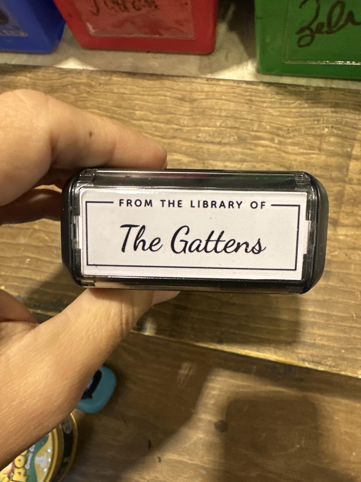 Custom Library Stamp, from The Library of Stamp, This Book Belongs to, Book Stamp, Choose from 15 Design and 15 Ink Colors customer photo 2
