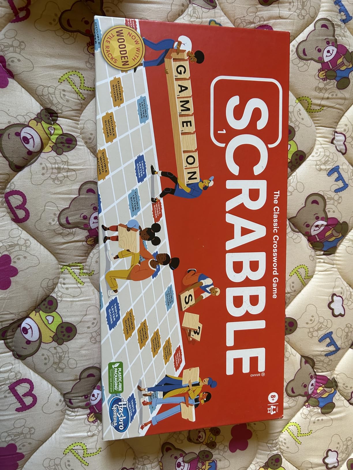 Hasbro Gaming Scrabble Board Game, Classic Word Games for Kids Ages 8 and Up, Fun Family Game for 2-4 Players, The Classic Crossword Game customer photo 1