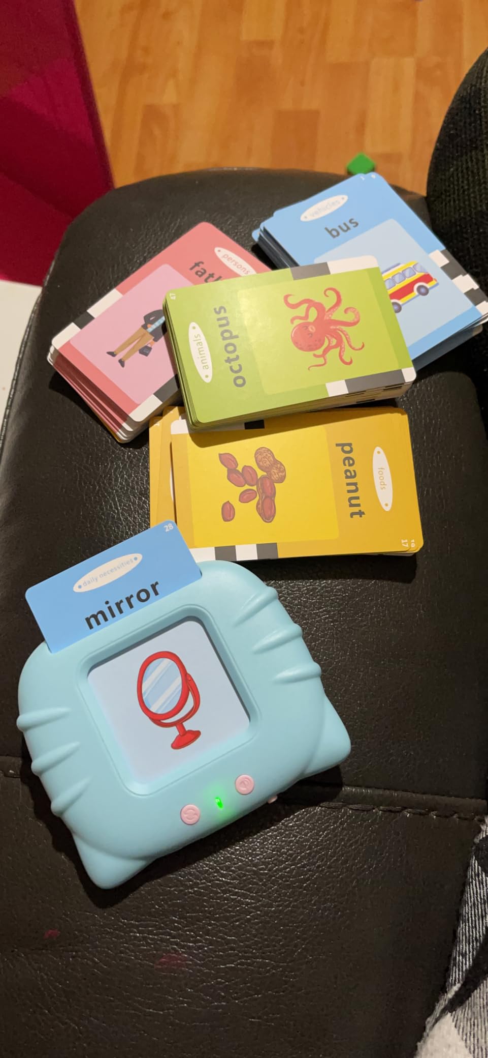 Toddler Talking Flash Cards for 1 2 3 4 5 Year Old Boys and Girls - Language Sensory Learning Device with 224 Sight Words - Montessori,Pocket Speech Therapy,Autism Toys,Christmas Birthday Gift - Blue customer photo 2