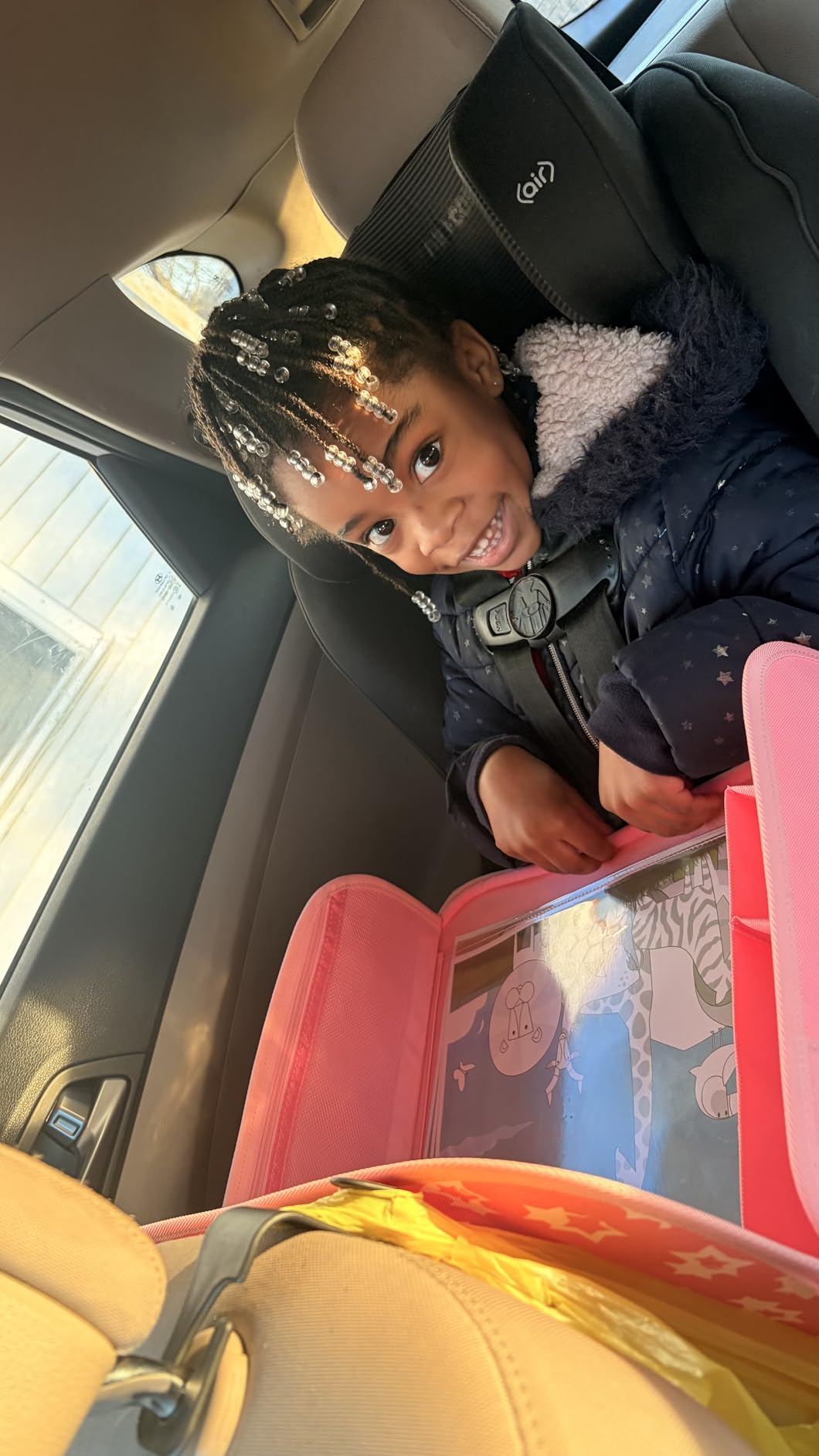 MENZOKE Kids Travel Tray for Toddler Car Seat, Road Trip Activities for Kid customer photo 2