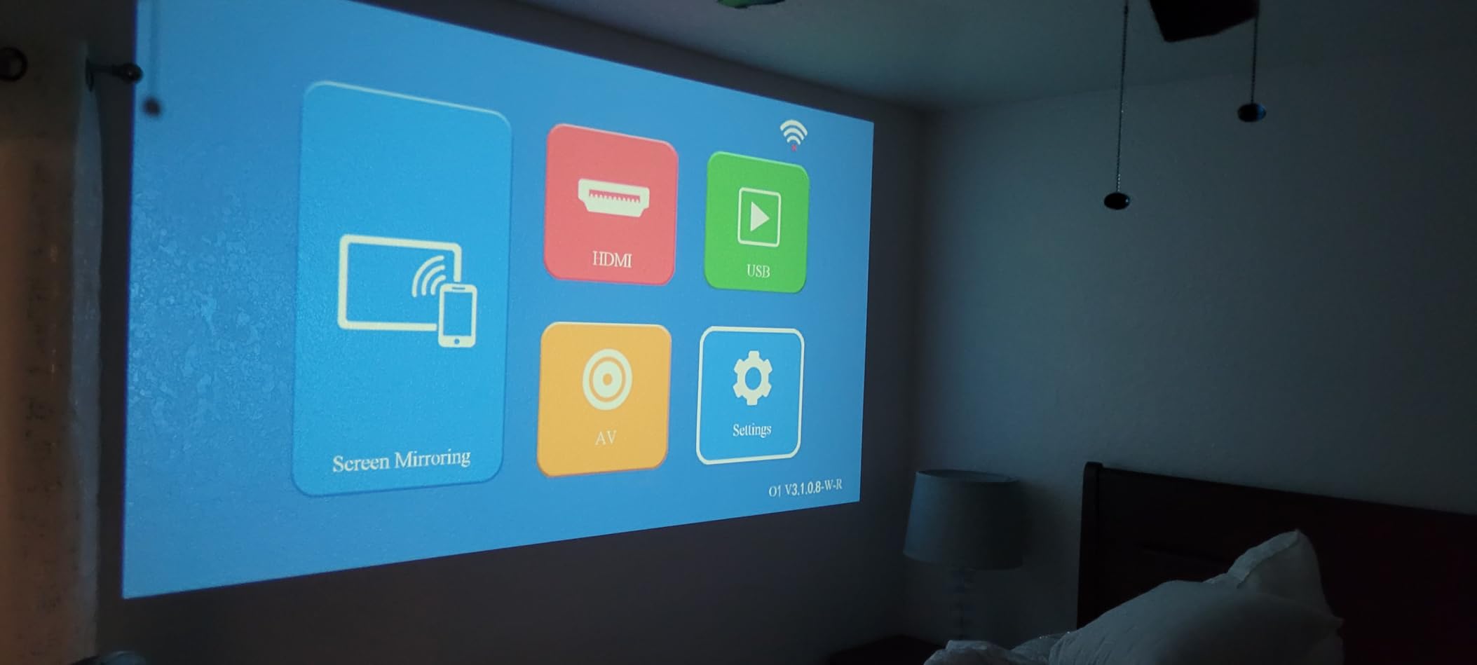Mini Projector with WiFi and Bluetooth, AKIYO 2026 Upgraded Projector 1080P customer photo 2