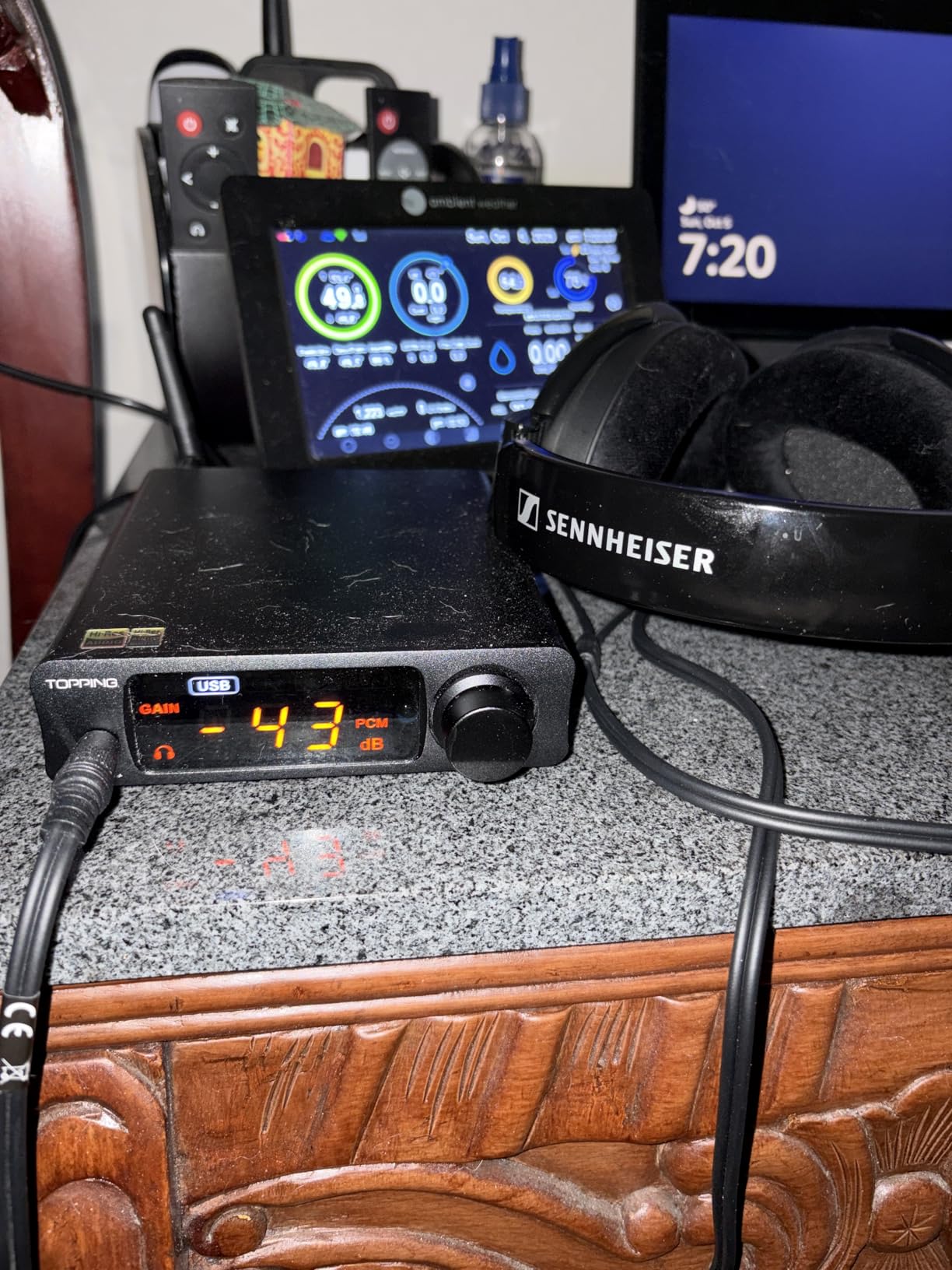 Topping DX3pro+ LDAC Headphone Amplifier - ES9038Q2M XU208 NFCA Bluetooth5.0 Audio Decoder USB/Opt/Coax DAC AMP Pre Amplifier with Remote Control (Black) customer photo 1