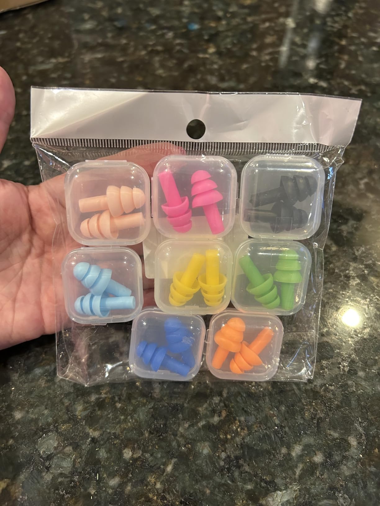 Earplugs for Sleeping Noise Cancelling Reusable Silicone Ear Plugs Suitable for Swimming Travel Snoring Airplanes Study Work Noisy Places（8Pairs） customer photo 2