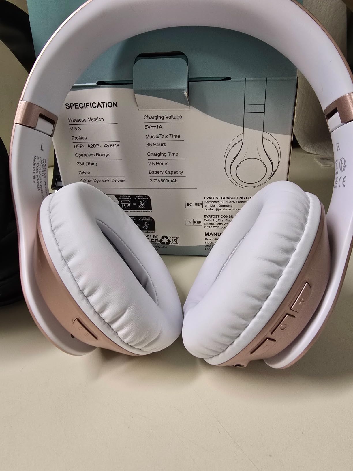 Uliptz Bluetooth Headphones Over Ear, Wireless HiFi Stereo Foldable Headset customer photo 1