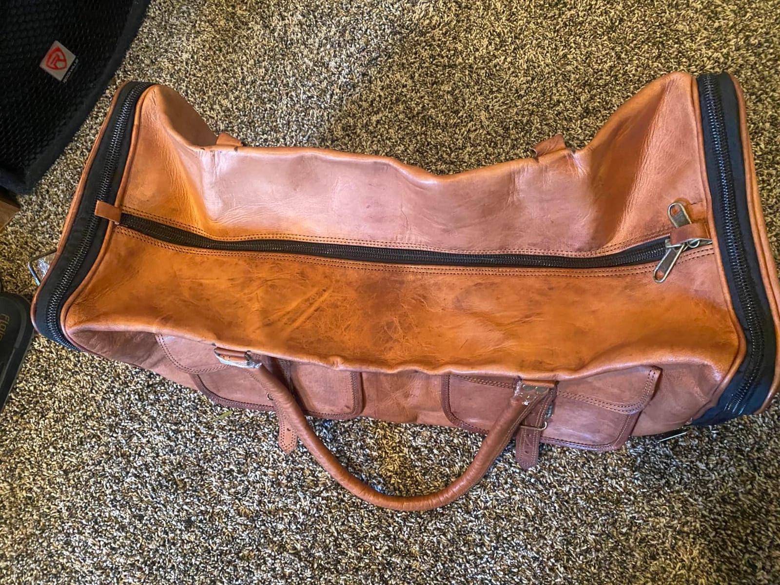 Genuine Leather Duffle Bag 24 Inch Handmade Vintage Travel Case Luggage Bags for Men, Overnight Carry On Duffel Bag Medium Weekender Gym Bag for Men and Women customer photo 2