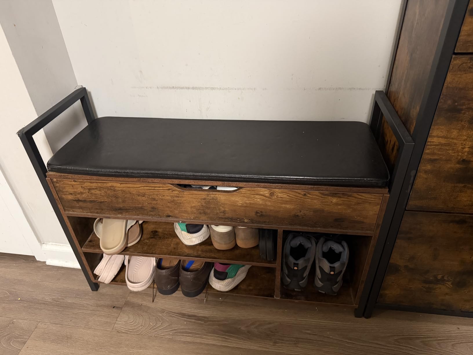 IRONCK Shoe Storage Bench with Doors and Storage for Entryway and Hallway customer photo 2