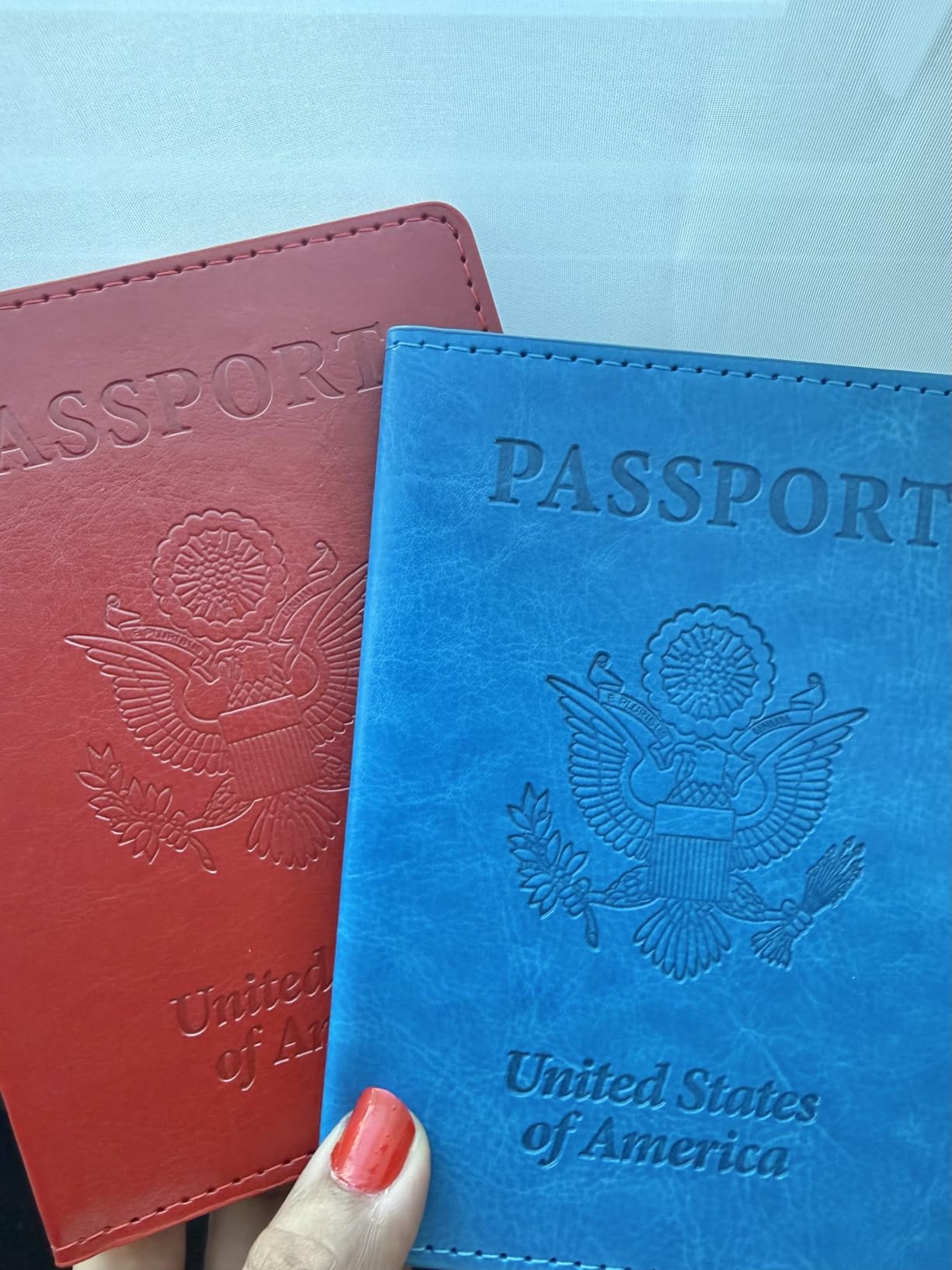 Herain Passport Holder for Travel Cruise Essentials 2 Pcs, Passport Cover Wallet Case Travel Gifts Women Men Family, Passports Book Holders Vacation Accessories Must Haves customer photo 1