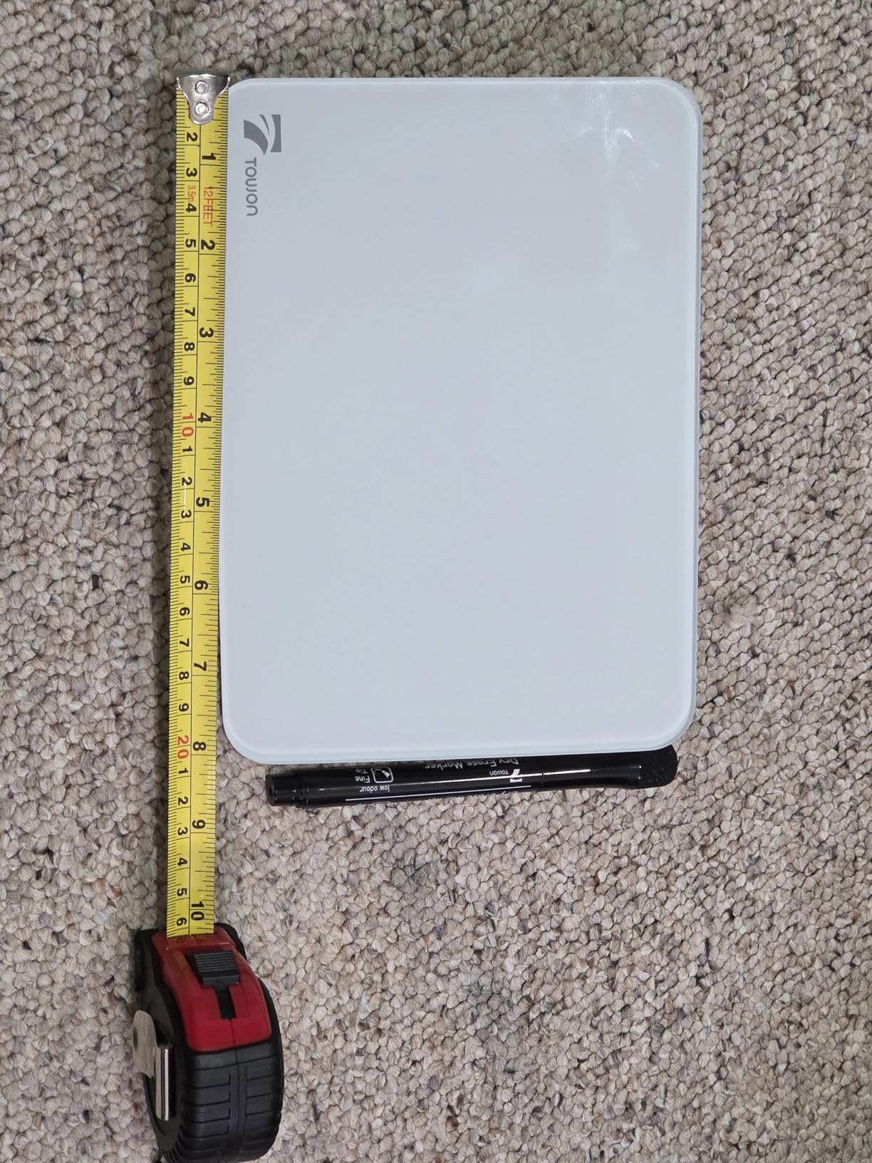 Black Mini Desktop Pure Glass Whiteboard, Small Glass Dry-Erase Whiteboard customer photo 1