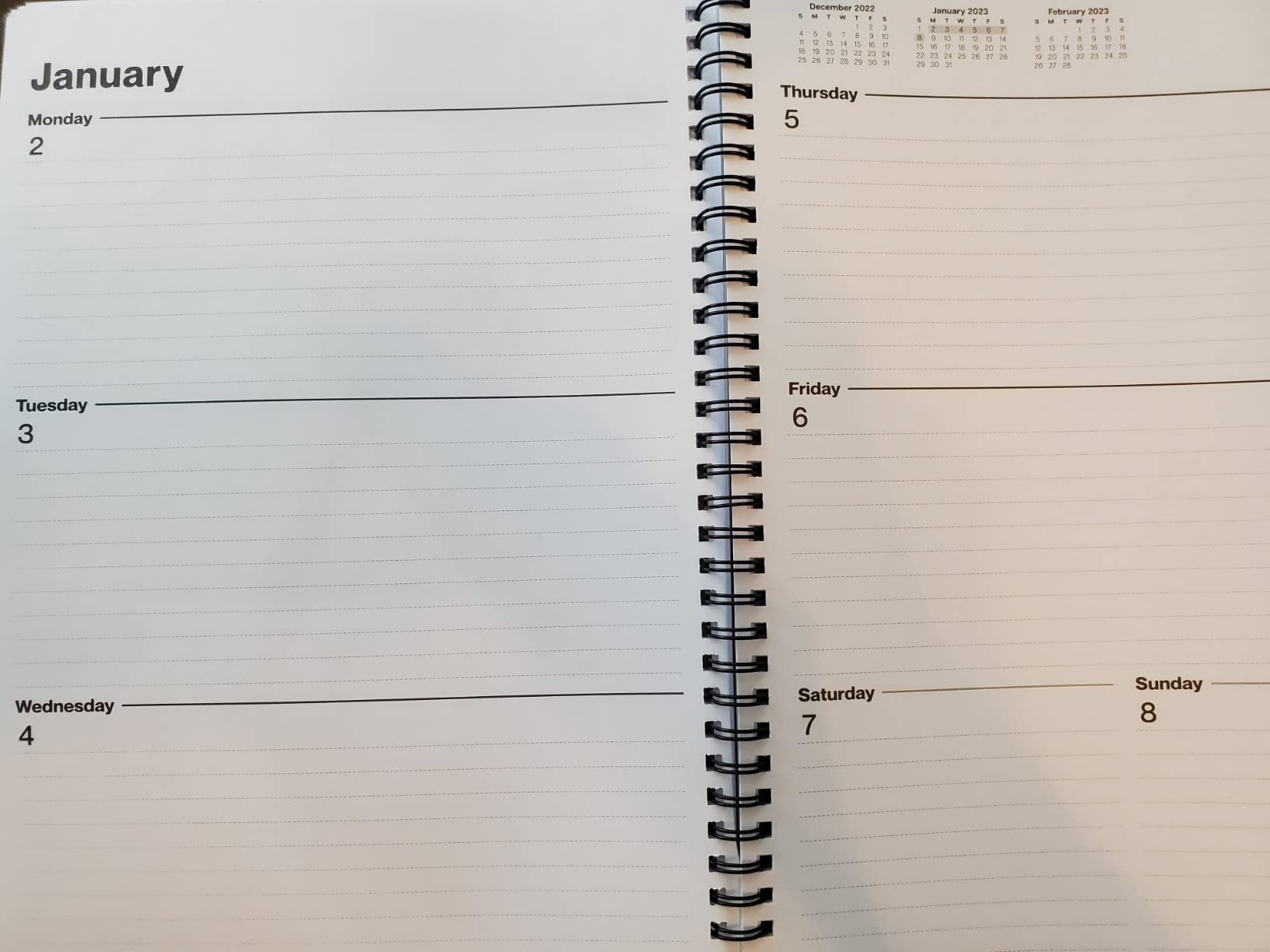 Dunwell 2026-2027 Planner 8.5x11, Weekly Monthly Academic Planner | Large 8.5x11 planner provides ample writing space for appointments, goals, schedules, and reminders. customer photo 2