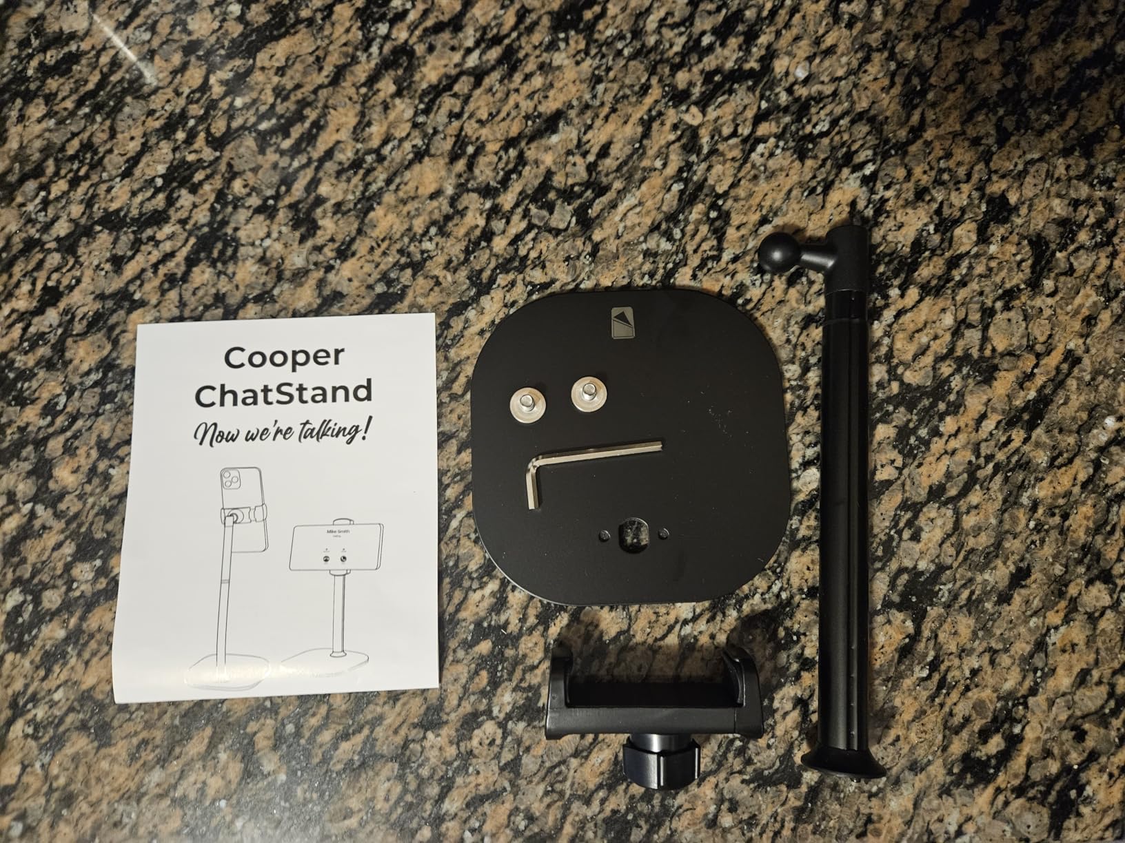 COOPER ChatStand Sturdy Cell Phone Holder, iPhone Stand for Desk, Recording customer photo 2