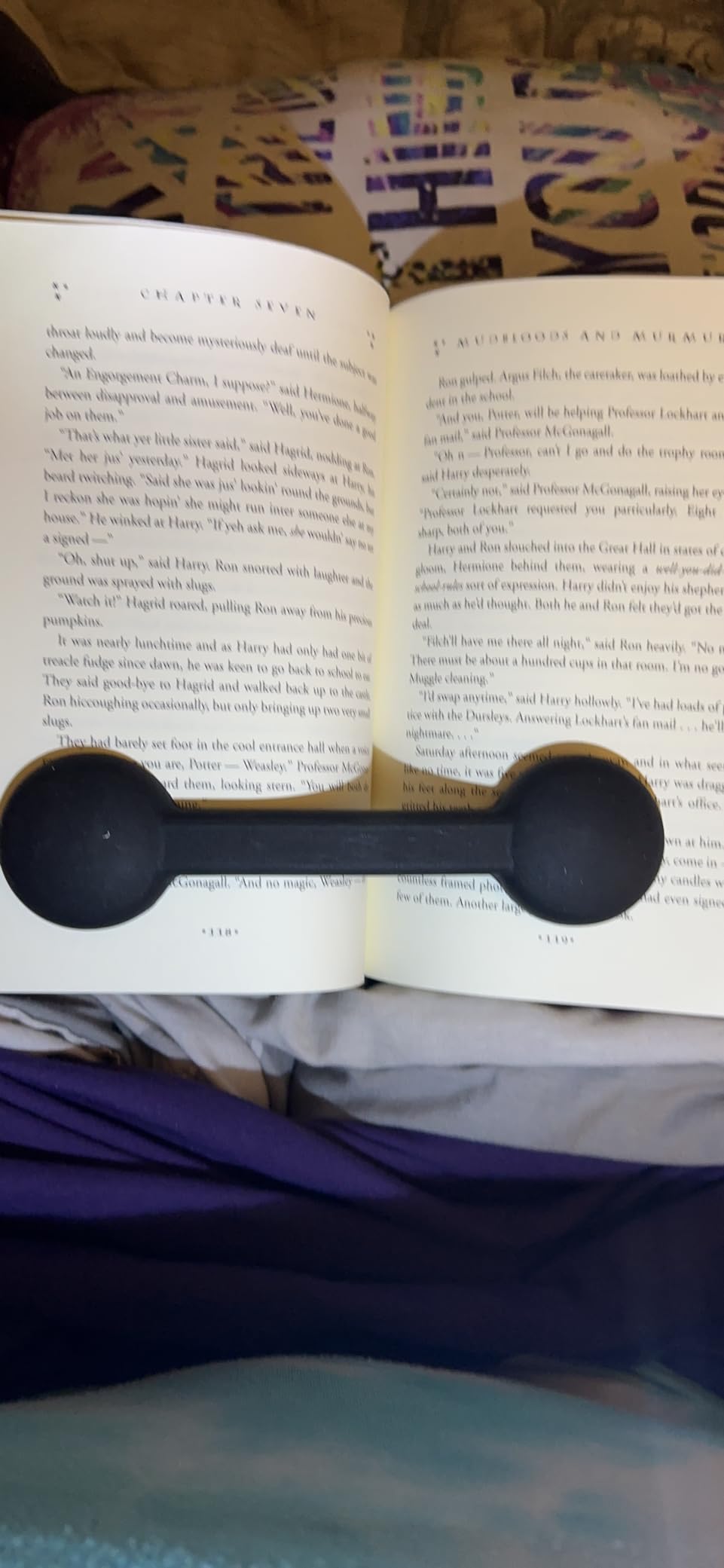 Eersida 2 Pcs Weighted Book Weight Rubber Page Holder Reading,Black customer photo 1