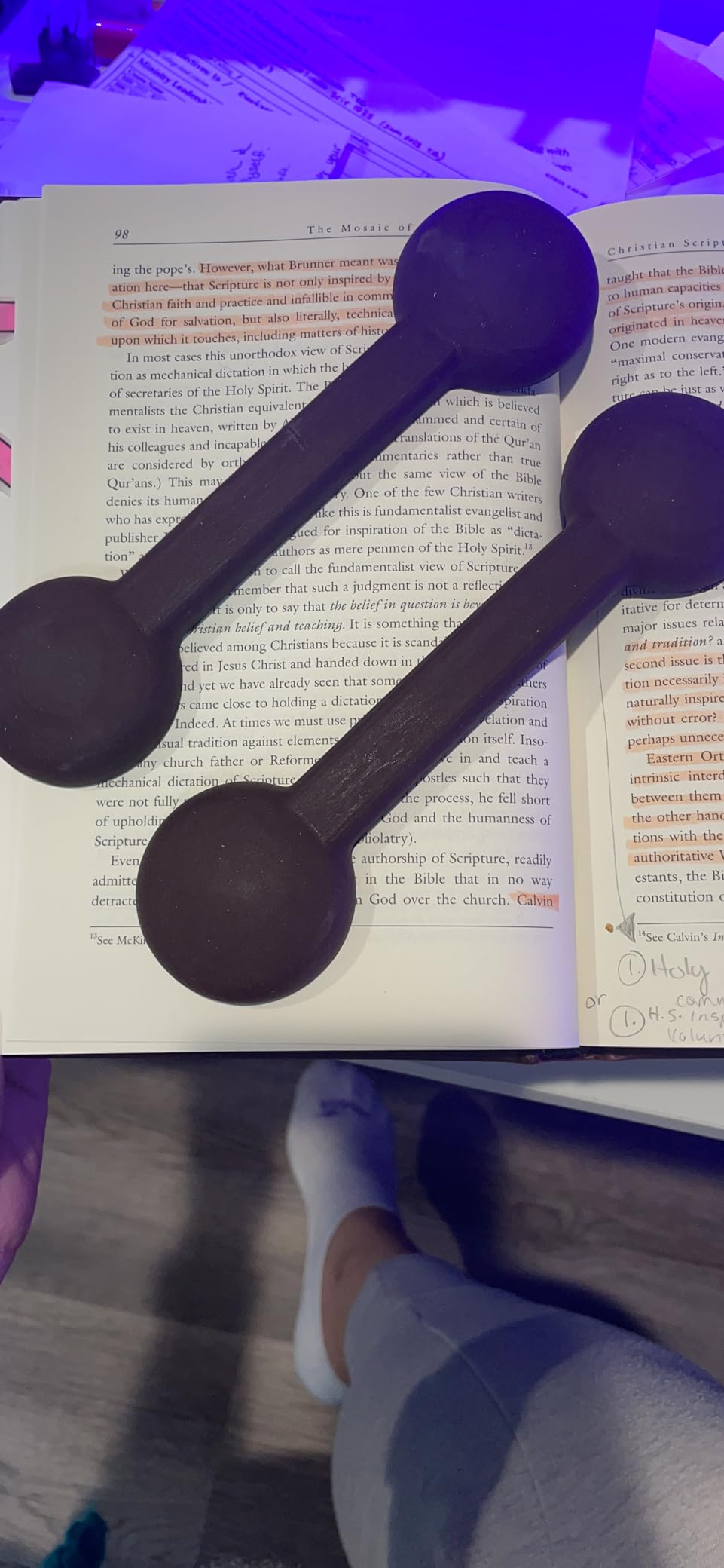 Eersida 2 Pcs Weighted Book Weight Rubber Page Holder Reading,Black customer photo 2