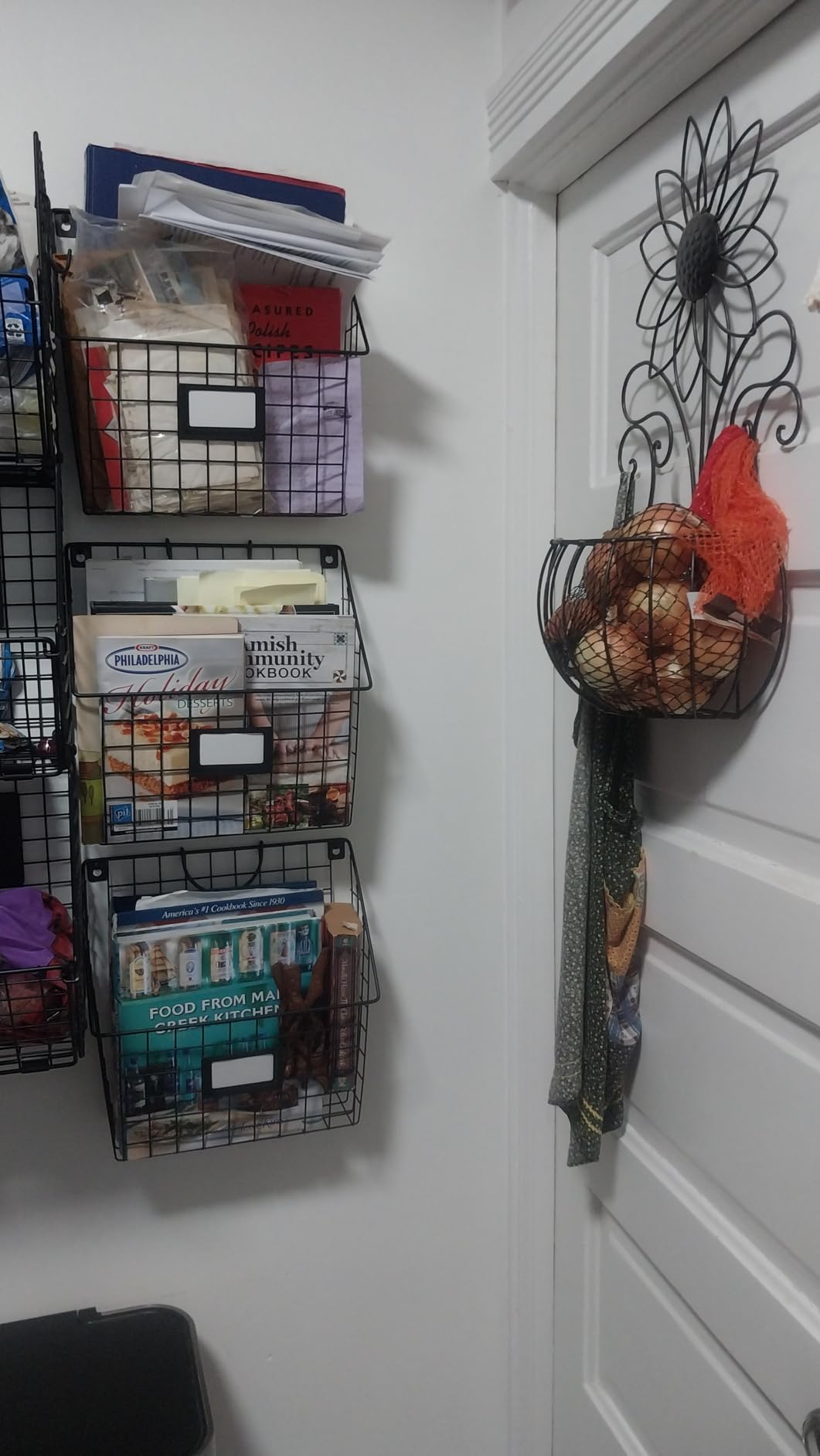 4 Packs Hanging Wall File Organizer with Hooks, Magazine Rack ,Mail Basket customer photo 2