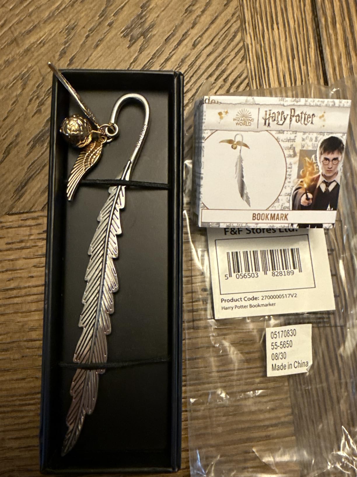 Harry Potter Metal Bookmark with Hanging Charm Golden Snitch Hogwarts Reading Gifts Christmas Stocking Stuffers Book Lovers Gift Box customer photo 1