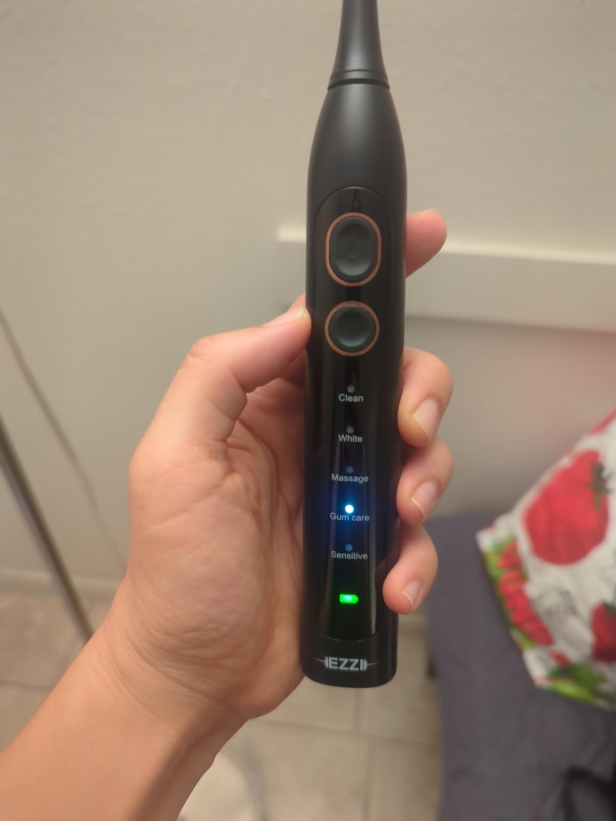 EZZI Sonic Electric Toothbrush | Ultra Soft Tapered Bristles | 60-Day Rechargeable Battery | 42,000 Vibrations/Min | for Adults, Sensitive Teeth, Receding Gum Disease, Whitening, Braces, Travel customer photo 1