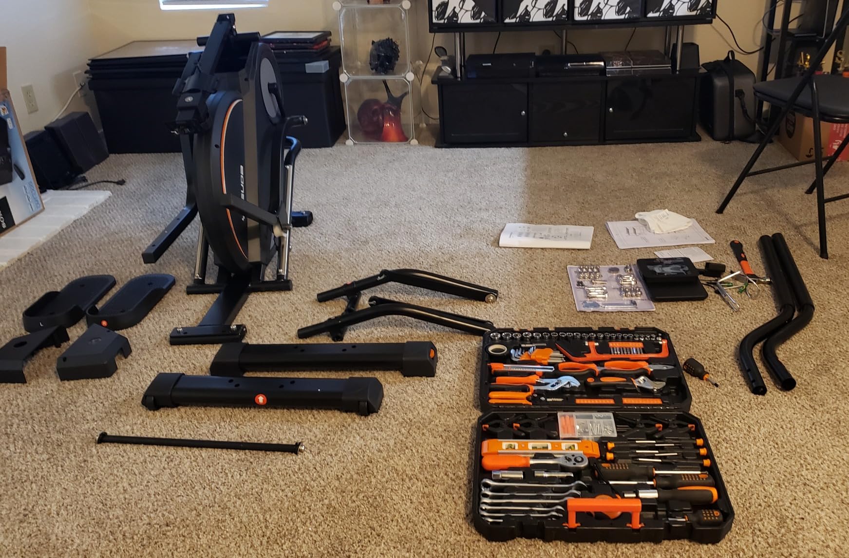 YOSUDA Elliptical Exercise Machine, Compact Elliptical with 12°/45° Incline customer photo 2
