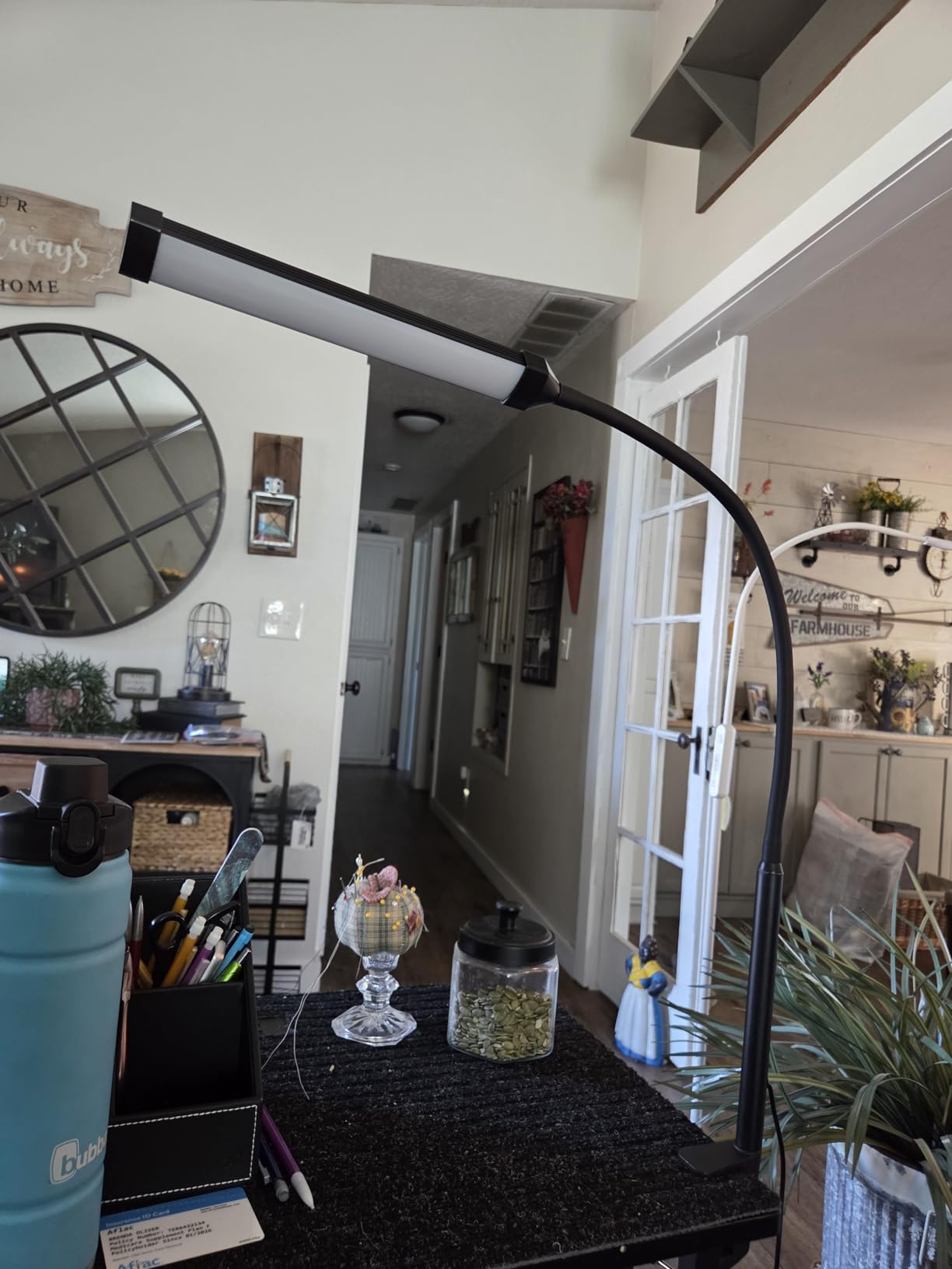 Voncerus LED Desk Lamp with Clamp, Clip on Lights for Home Office, Black customer photo 2