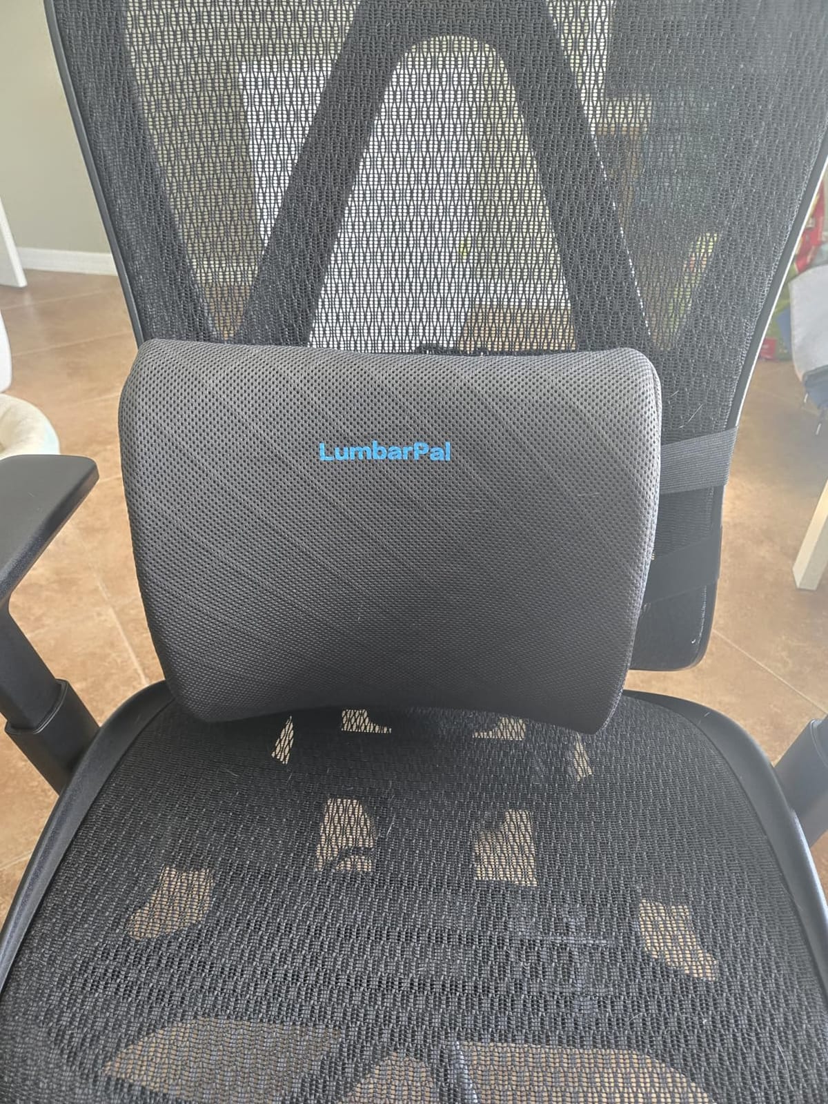 Lumbar Support Pillow for Office Chair, Back Support, Memory Foam, Grey customer photo 1