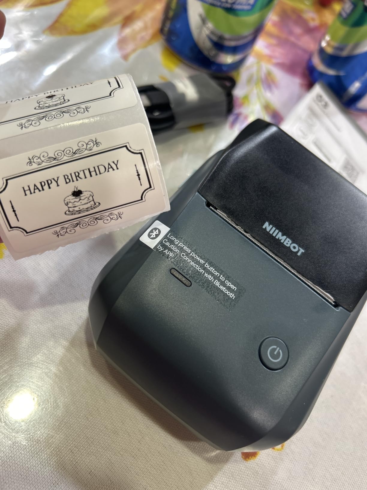 NIIMBOT B1 Label Maker, 2Inch Bluetooth Label Printer for Home, Blue | Label Maker Machine Support Smartphones & PC for Small Business, School, Office, Came with 1 Roll White Label(2x1.2'') customer photo 2