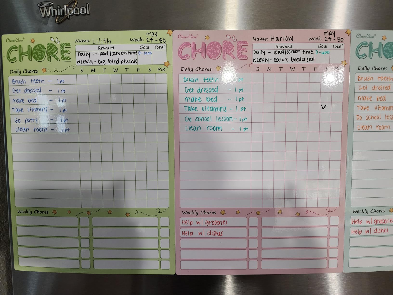 Magnetic Dry Erase Chore Chart - 8.5