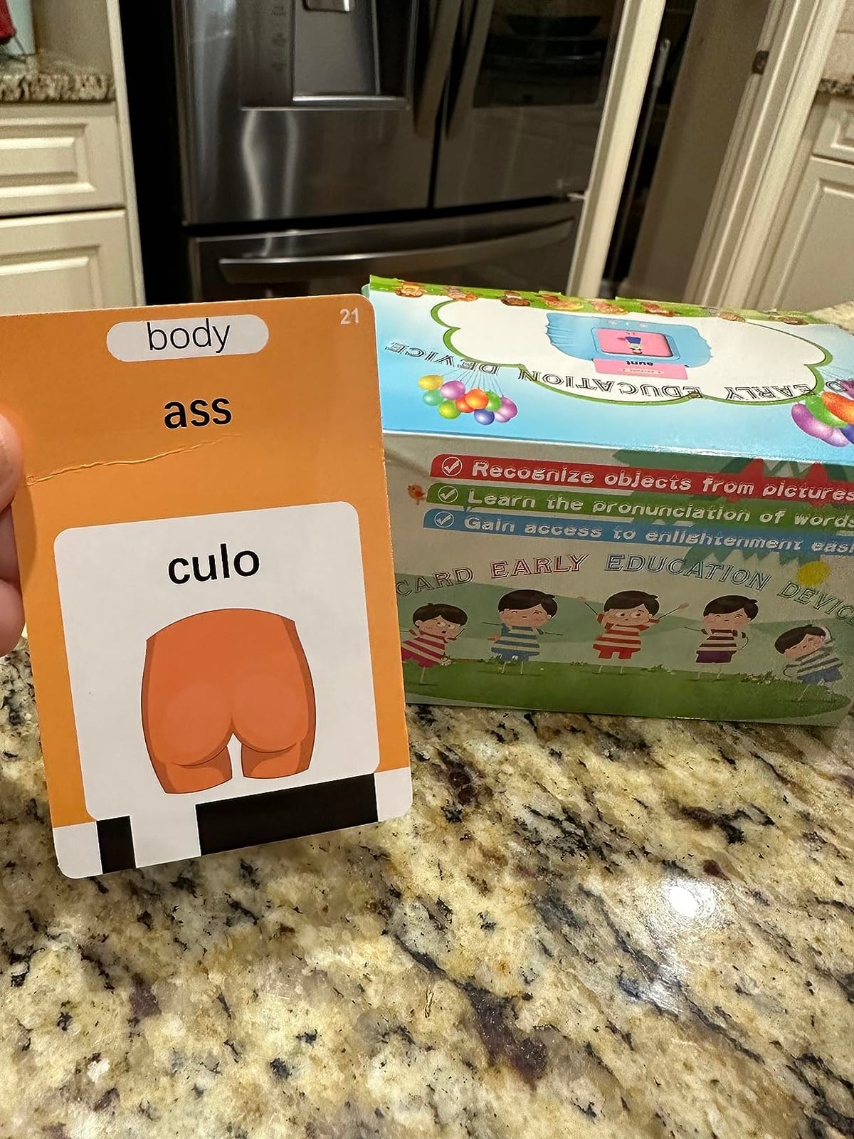 Lapare Spanish and English Bilingual Audible Flash Cards Toy with Music, Learn Spanish and English for Kids, Niñas, Niños, Bebes customer photo 1