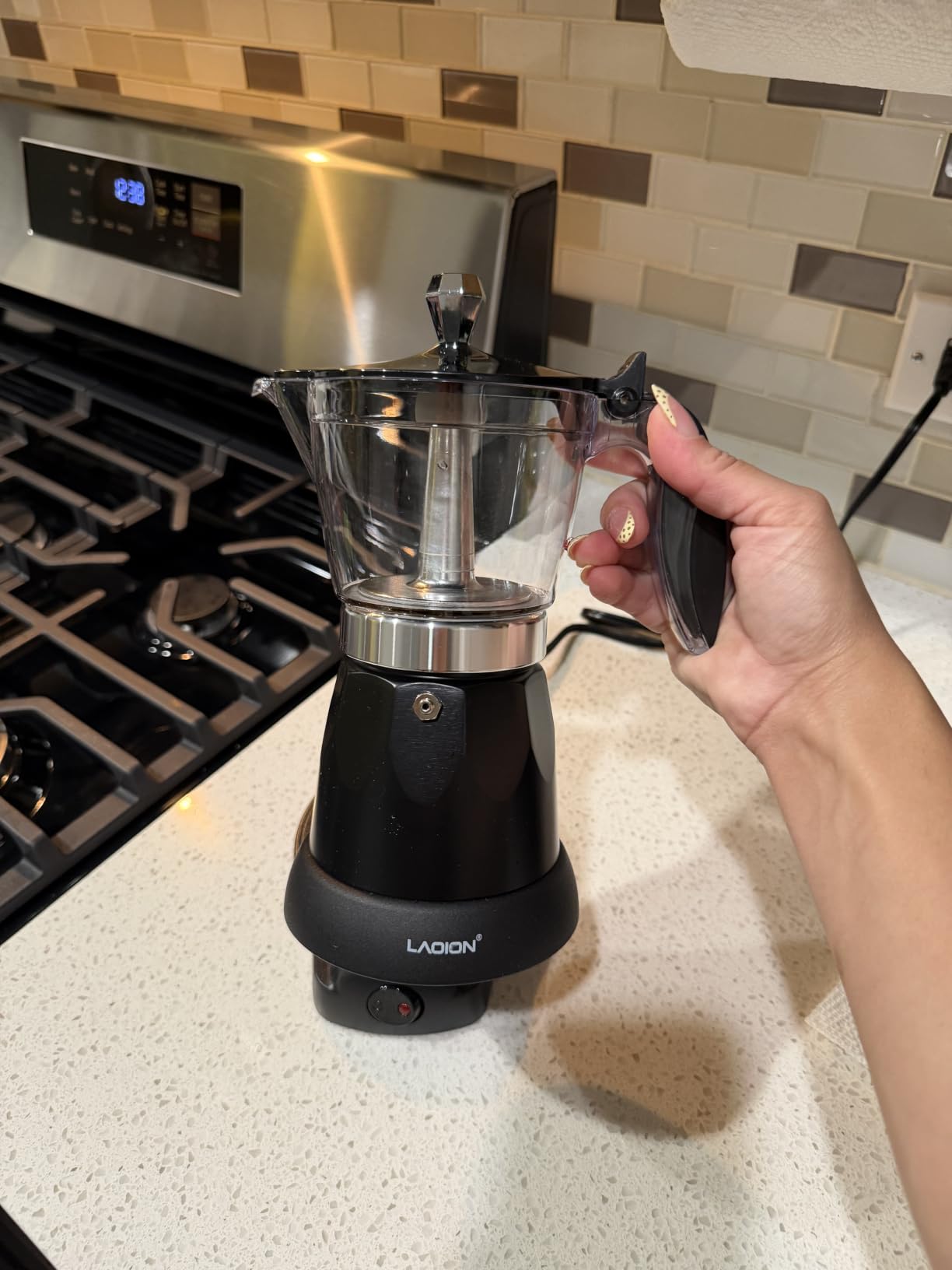LAOION Cuban Coffee Maker, 6 or 3cup Electric Espresso Coffee Maker customer photo 2