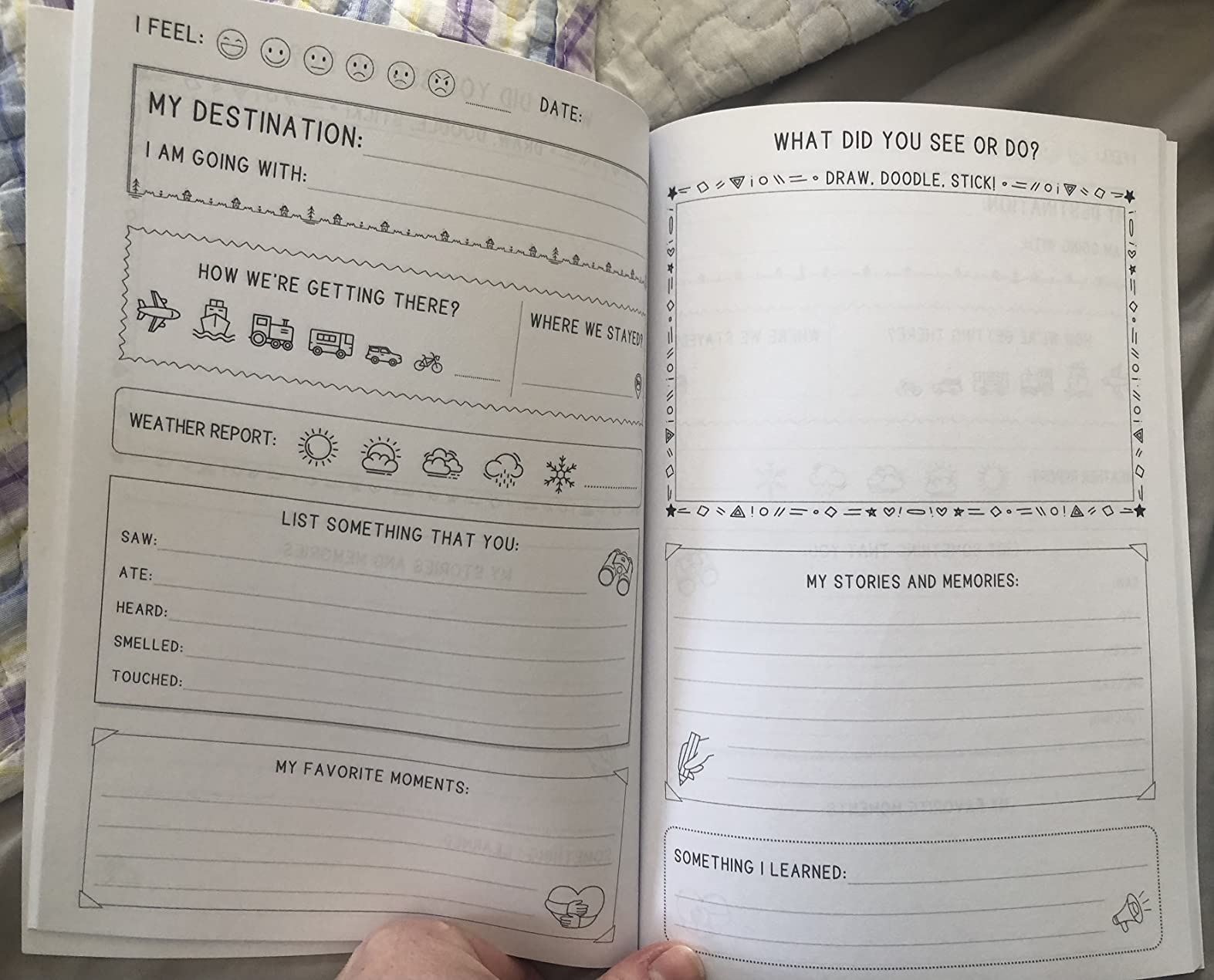 Kid's Travel Journal: A Traveling Journal for Kids with Prompts to Document Their Fun and Awesome Moments during Vacations and Trips customer photo 2