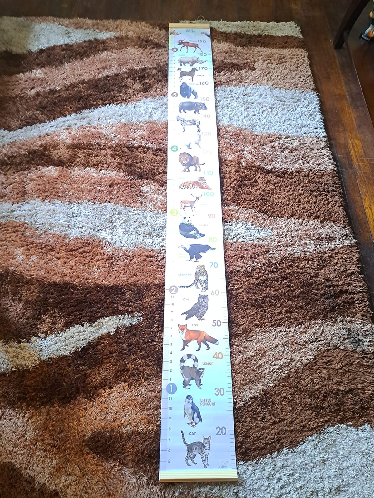 Personalised Growth Chart for Animal Lovers, Removable Wall Ruler for Boys and Girls, Kid’s Room Decoration (Multicolor) customer photo 1