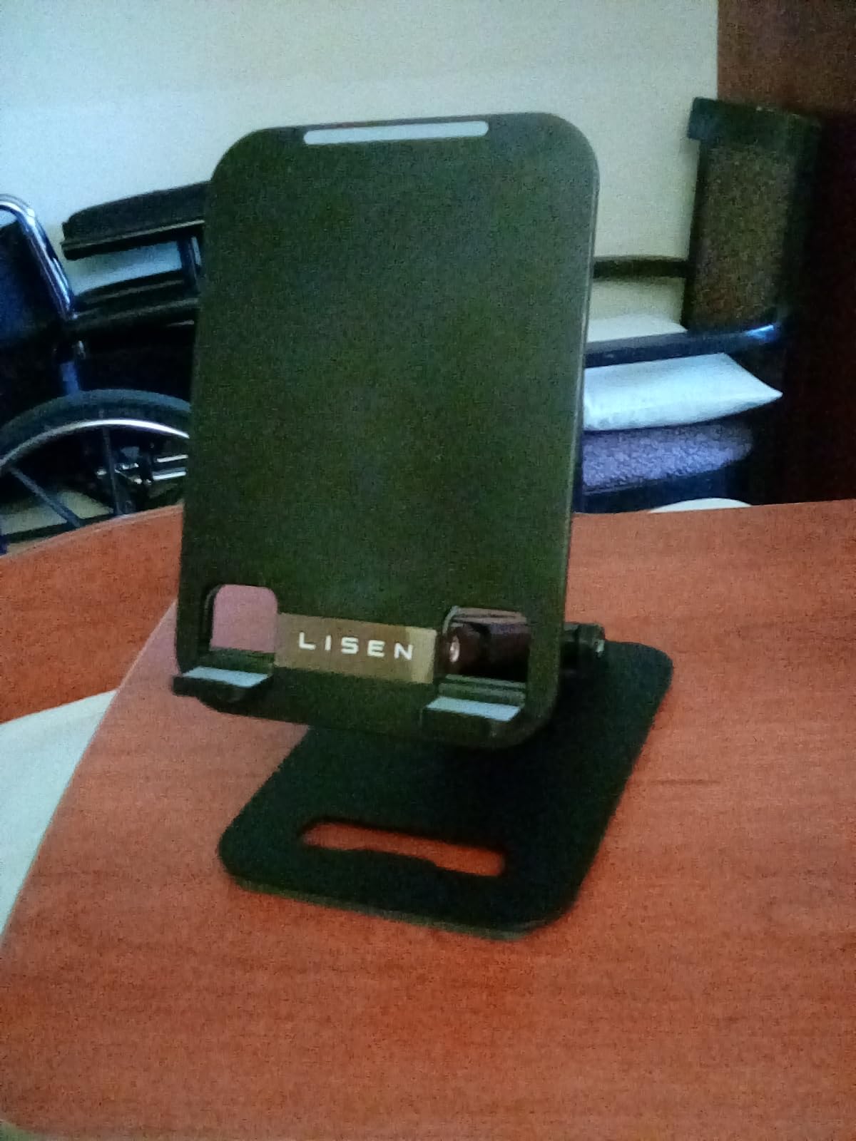 LISEN iPad Stand Tablet Holder for Desk, Adjustable Portable Monitor Stand customer photo 1